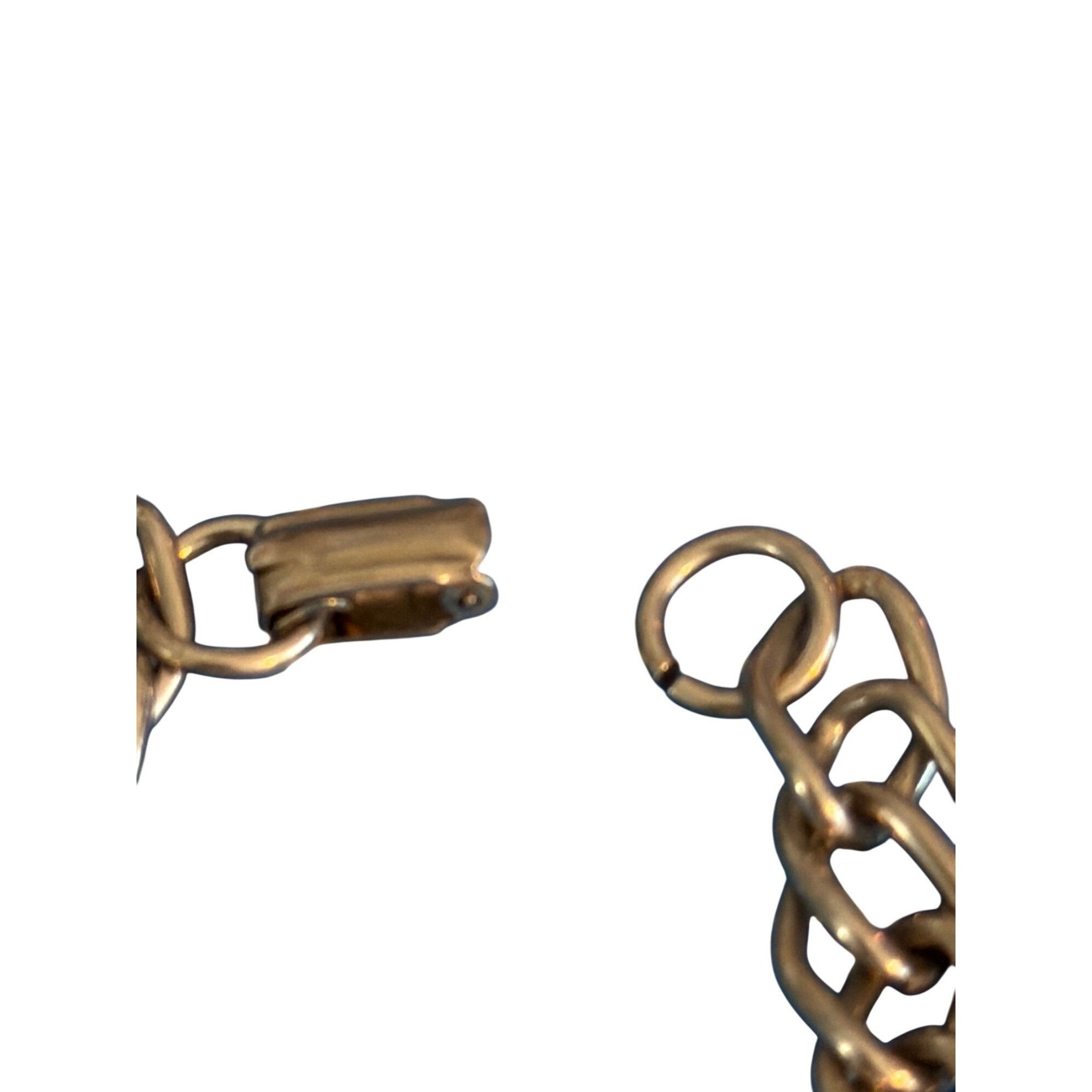 Other Vintage Silver Tone Double Curb Link Bracelet Fold Over Clas Size ONE SIZE - 3 Thumbnail
