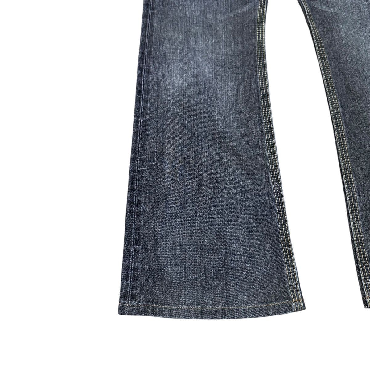 Edwin Vintage Edwin 401XVS Faded Black Denim Flare Jeans Size US 30 / EU 46 - 6 Thumbnail