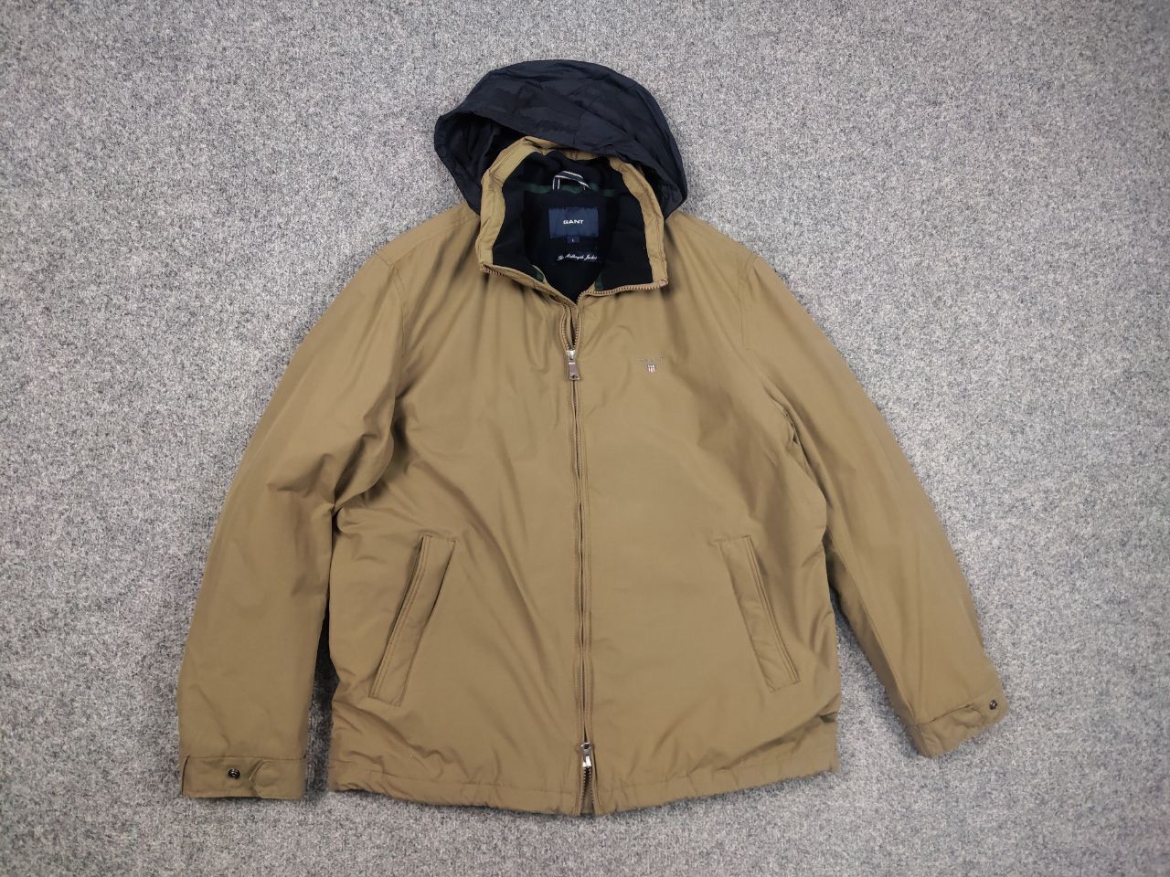 Gant Gant the length Dark Khaki Hooded Fleece-insulated Jacket Size US L / EU 52-54 / 3 - 8 Thumbnail