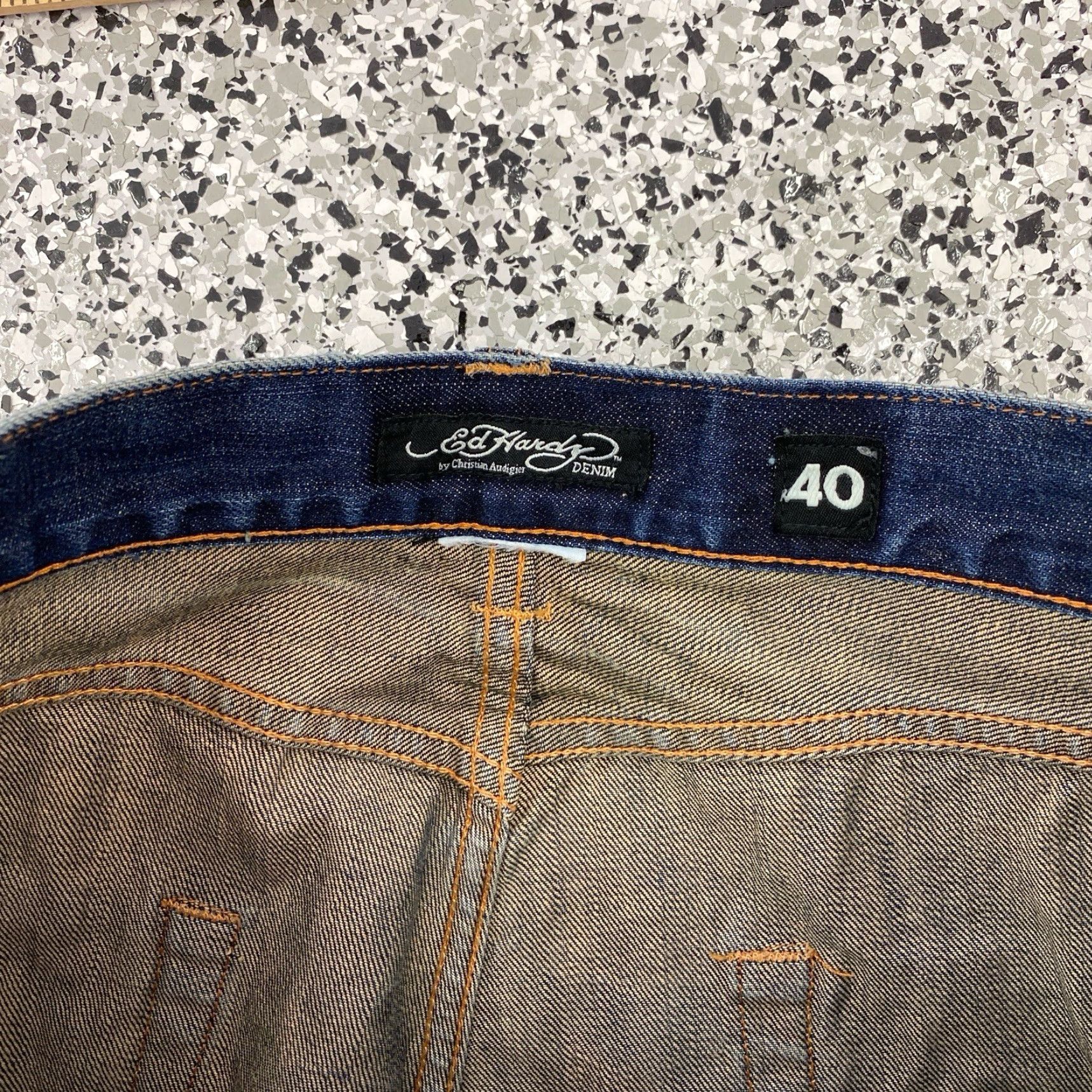 Ed Hardy VINTAGE Ed Hardy Dragons Jeans Relaxed Bootcut Denim 33x31 Men Blue Size US 33 - 4 Thumbnail