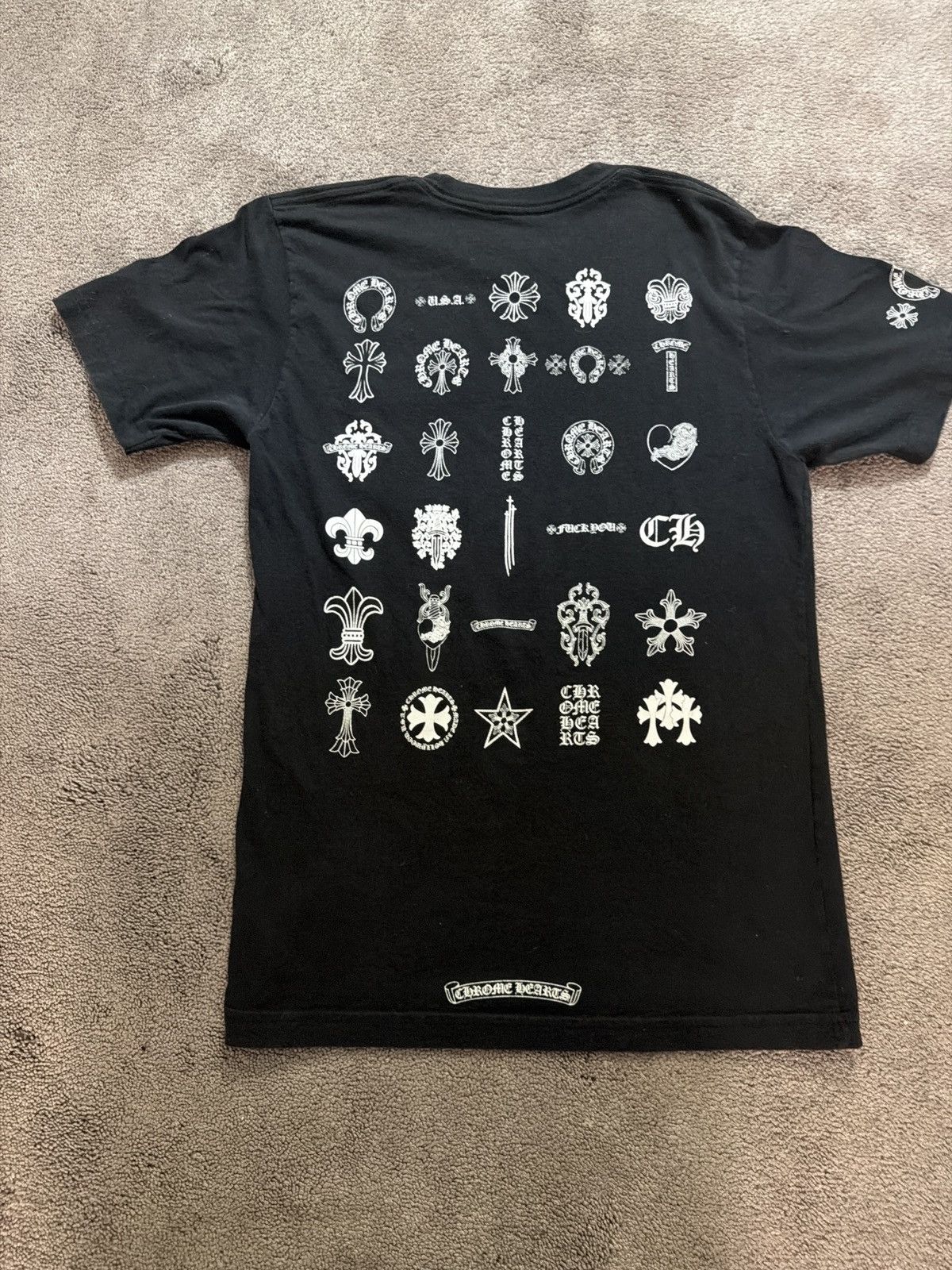 Chrome Hearts Rare Black Chrome Hearts All over Tee Size US M / EU 48-50 / 2 - 2 Thumbnail
