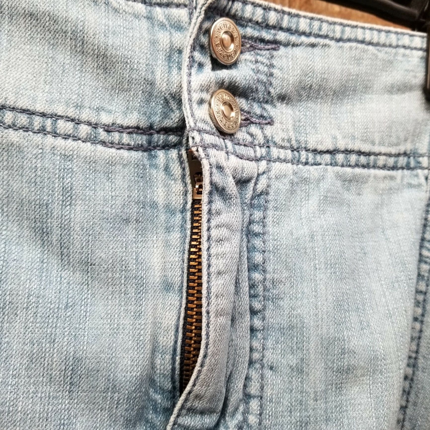 Denime Venezia Denim Stretch Skort Size 24 Women's Regular Blue Cotton Blend Jeans Fabric Denim Stretch Skort RN118641 Womens Size 24 Size 42" / US 20 - 4 Thumbnail