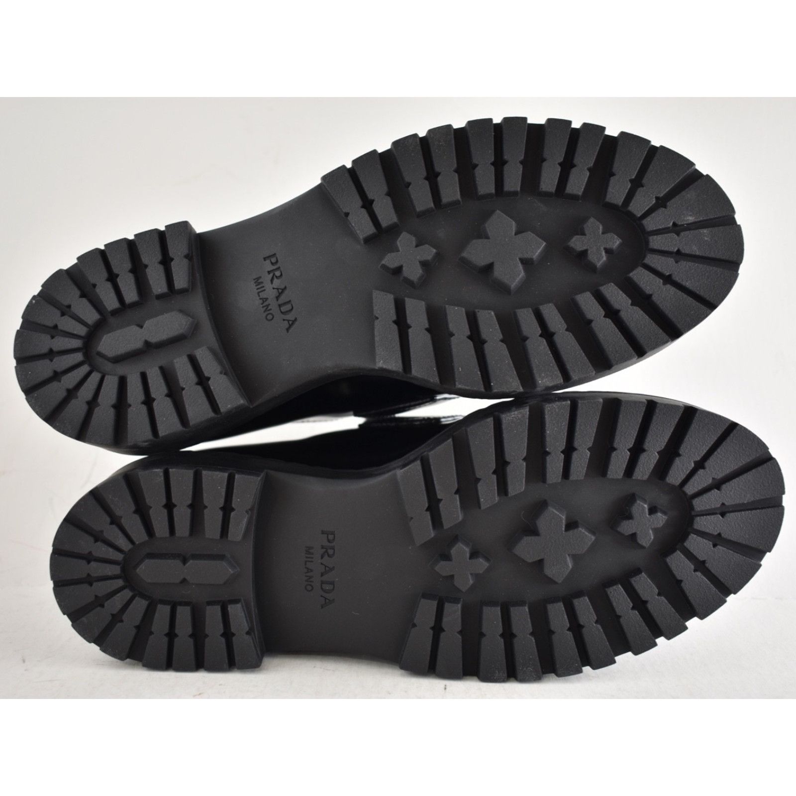 Prada Prada Black Leather Platform Loafer Creeper Flat 38.5 Size US 8.5 / EU 41-42 - 13 Thumbnail