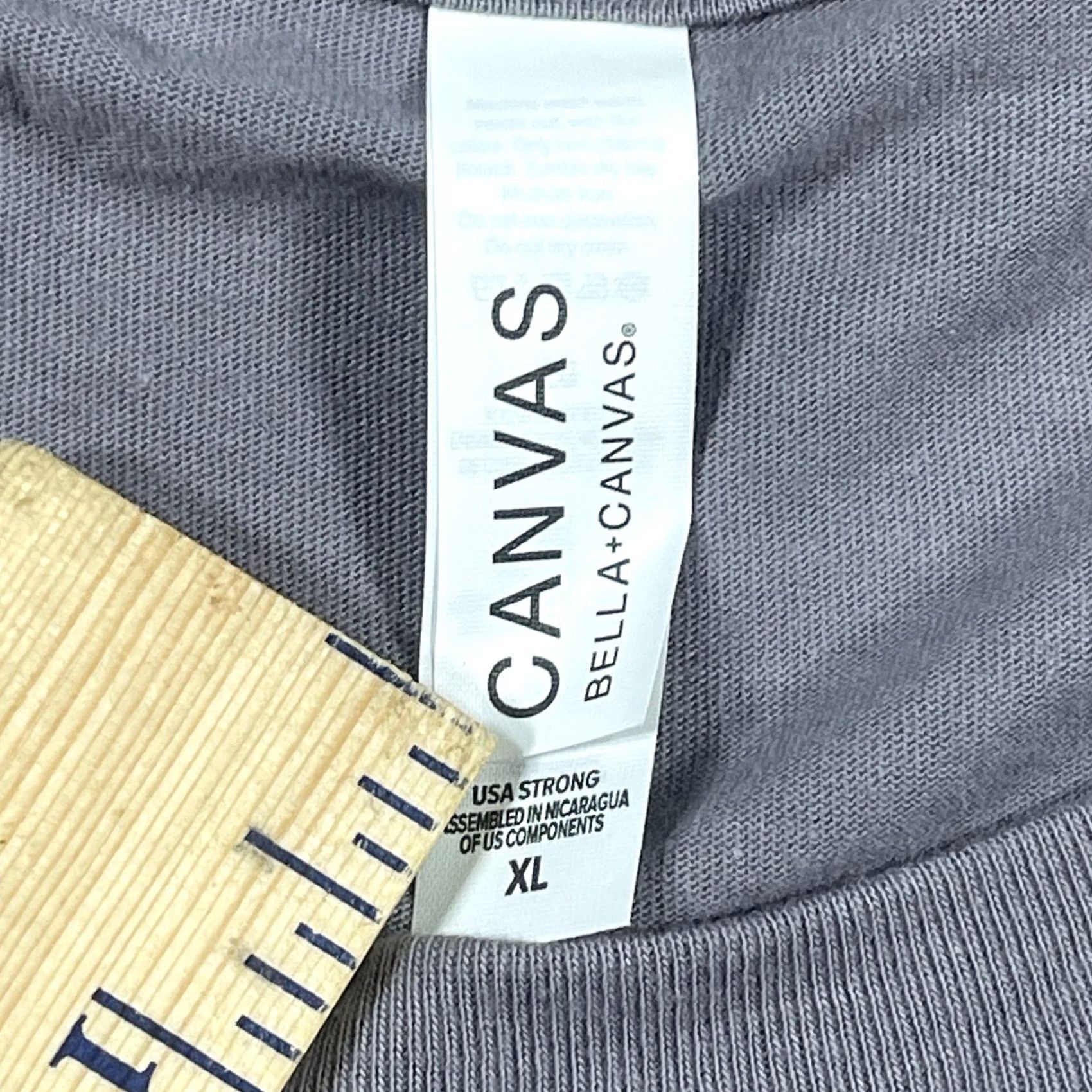 Vintage Canvas T-Shirt Mens XL Extra Large Gray Short Sleeve Burlington School District Size US XL / EU 56 / 4 - 7 Thumbnail