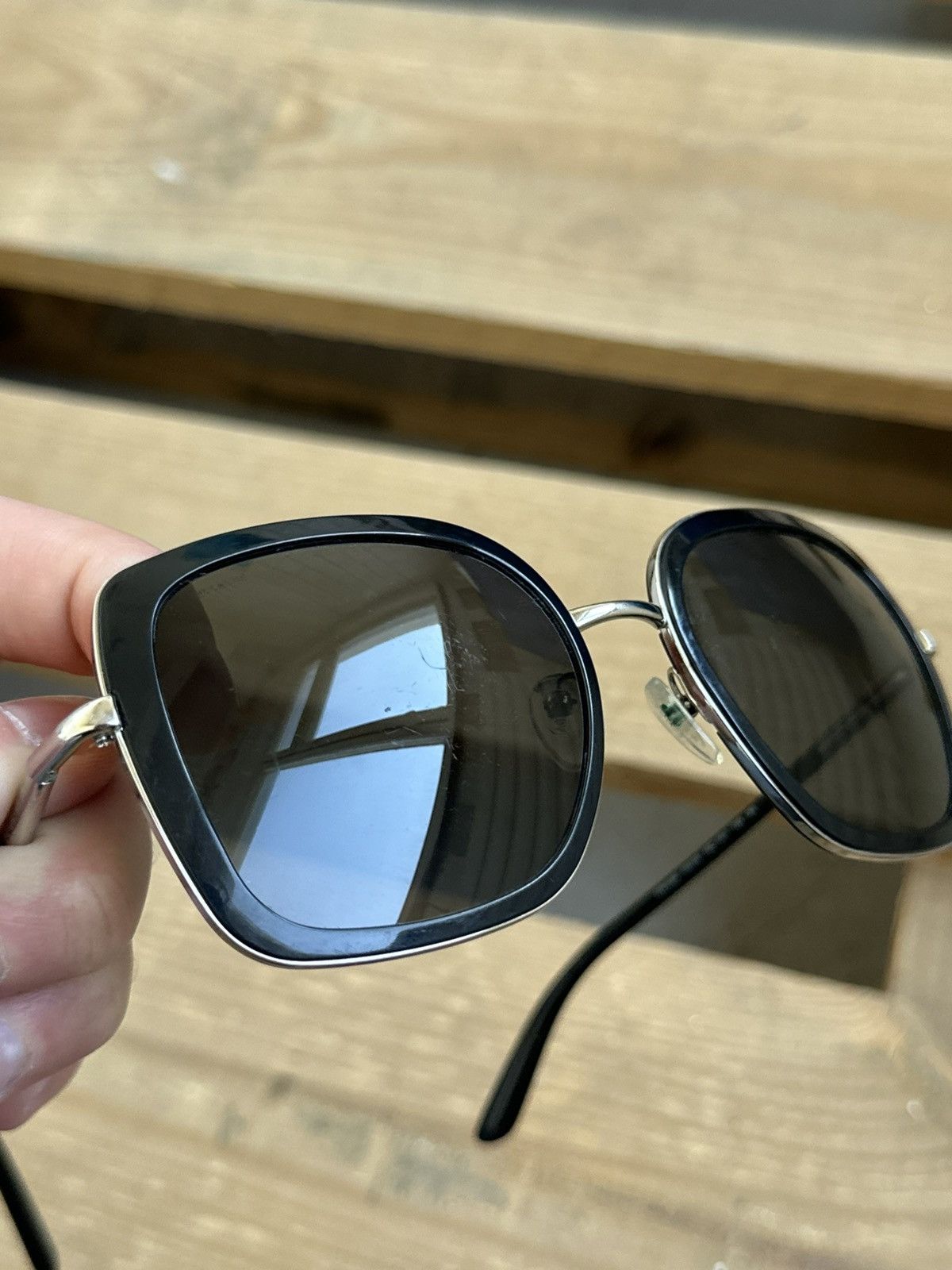 Prada × Vintage Prada Black Women’s Sunglasses Size ONE SIZE - 8 Thumbnail