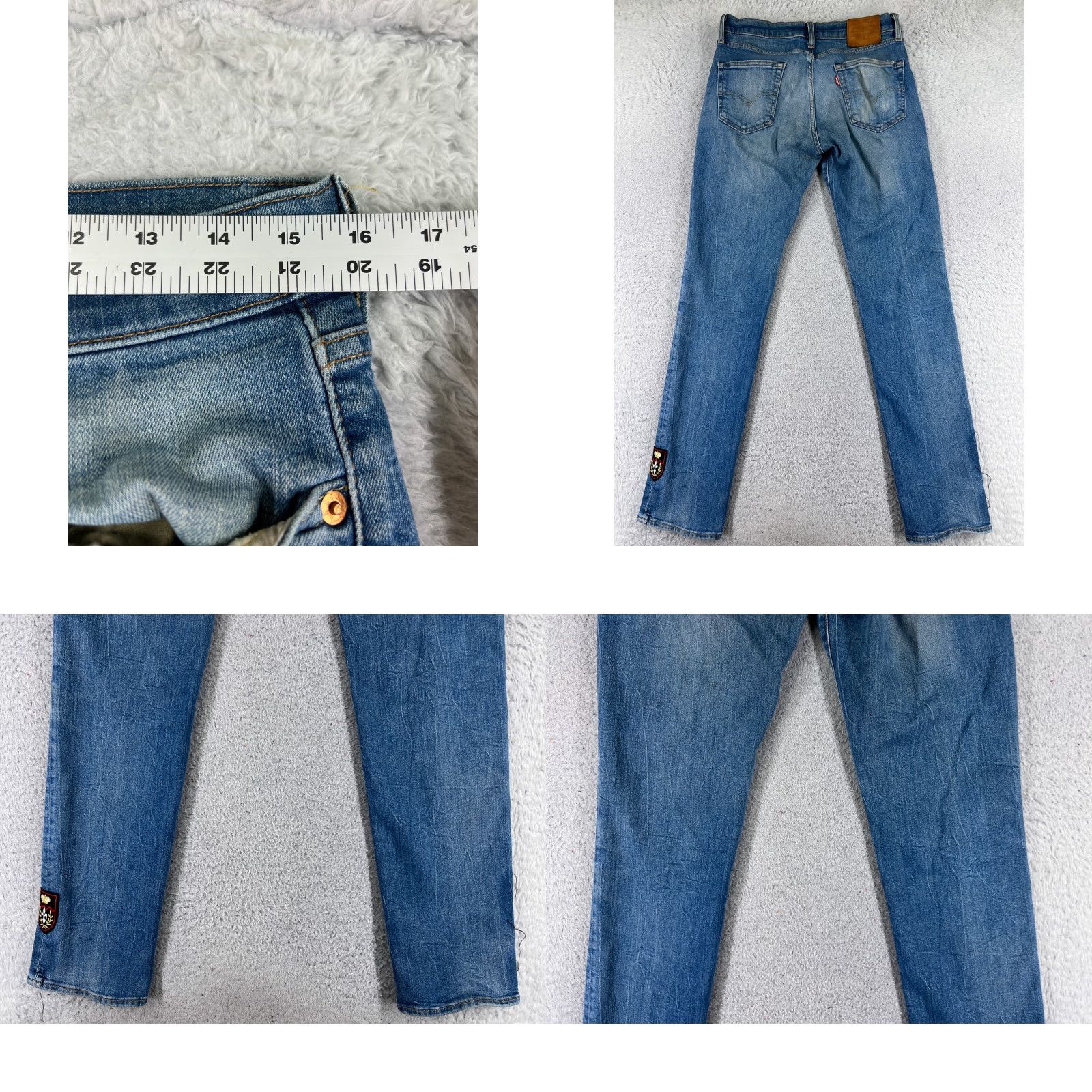 Levi's Levi's Levi's 511 Jeans Men Slim Straight Cotton Denim Blue 31x32 Light Wash 33 Regular Vintage No N/A Size US 33 - 10 Thumbnail