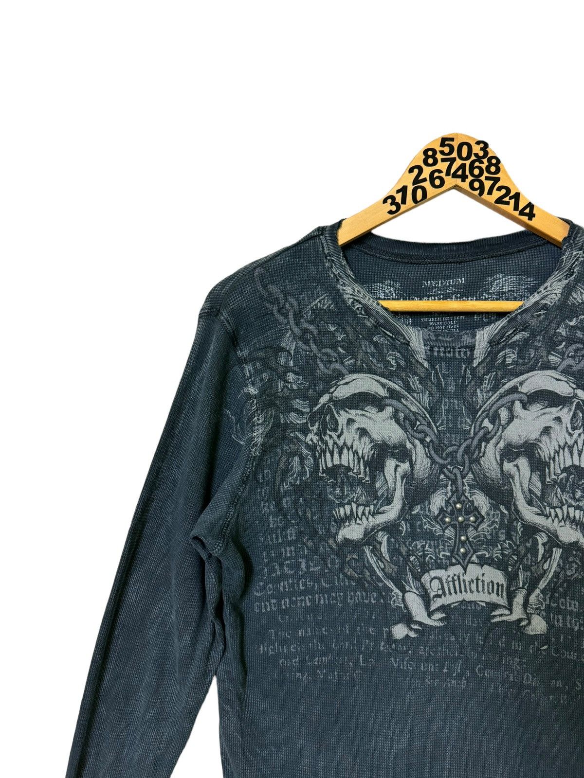 Affliction Vintage Y2K Affliction Skeleton Chains Long Sleeve Size US M / EU 48-50 / 2 - 4 Thumbnail