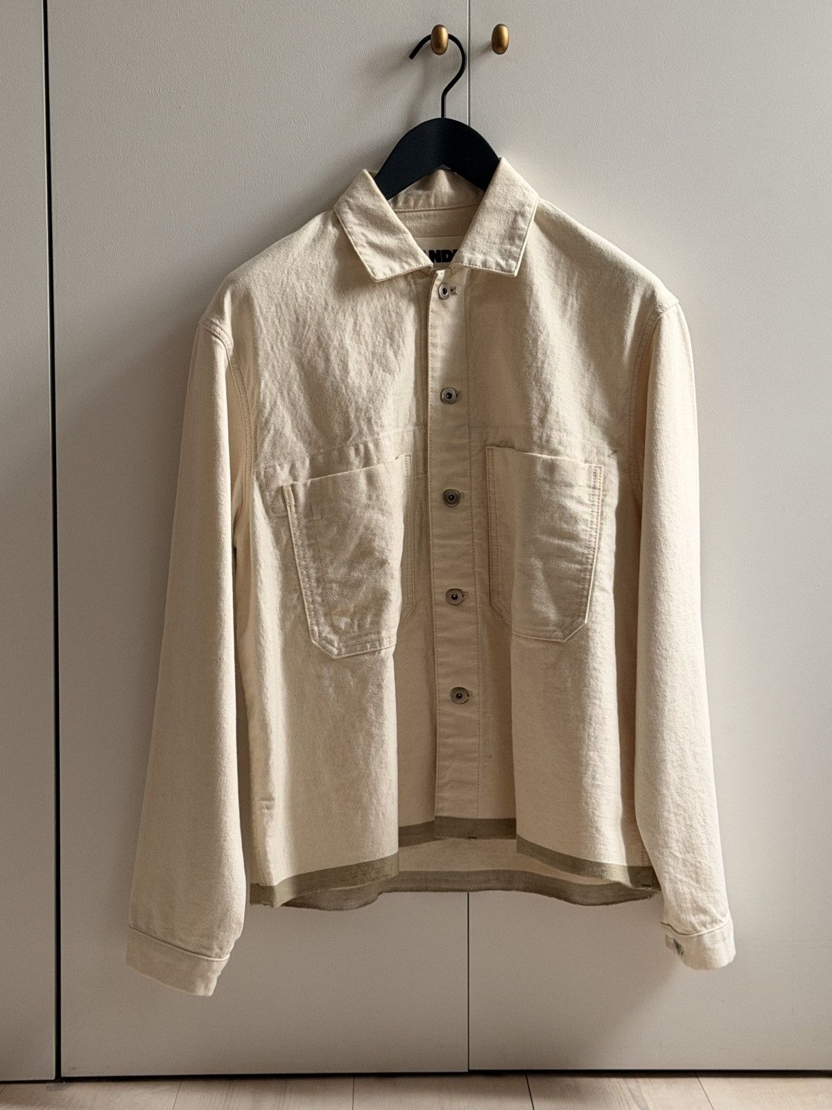 Jil Sander Jil Sander + Ecru Denim Chore Coat Jacket Size US S / EU 44-46 / 1 - 1 Thumbnail