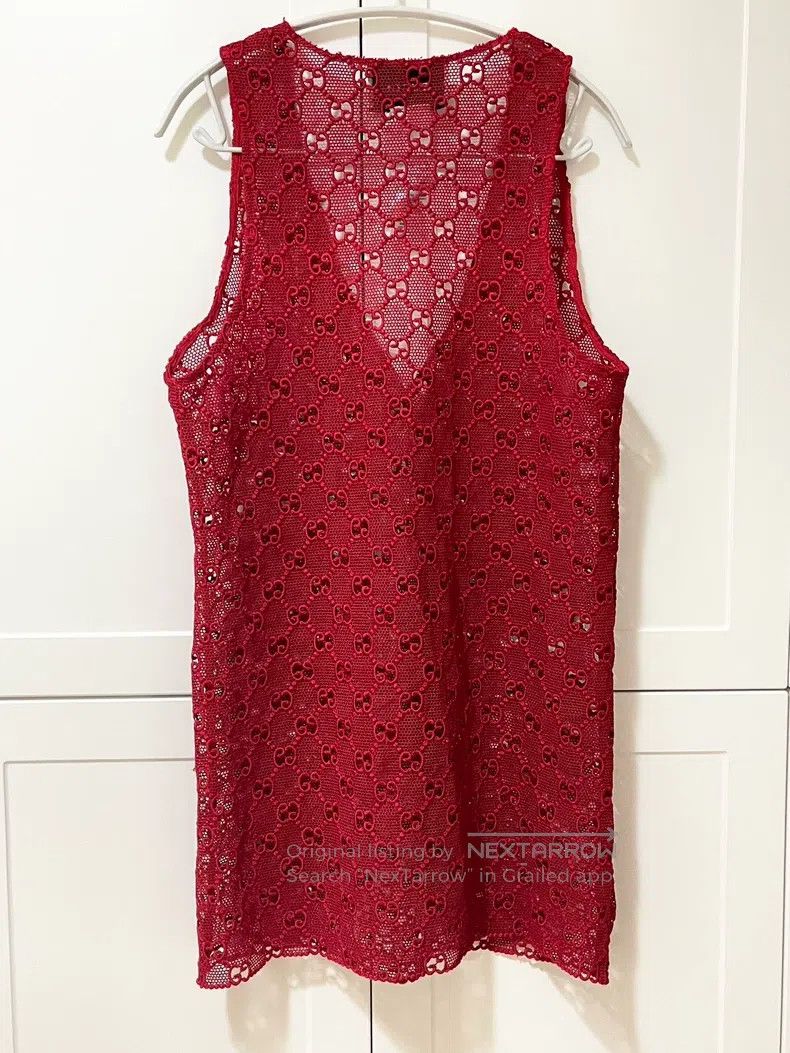Gucci Gucci Full LOGO hollow knitted dress Size XS / US 0-2 / IT 36-38 - 6 Thumbnail
