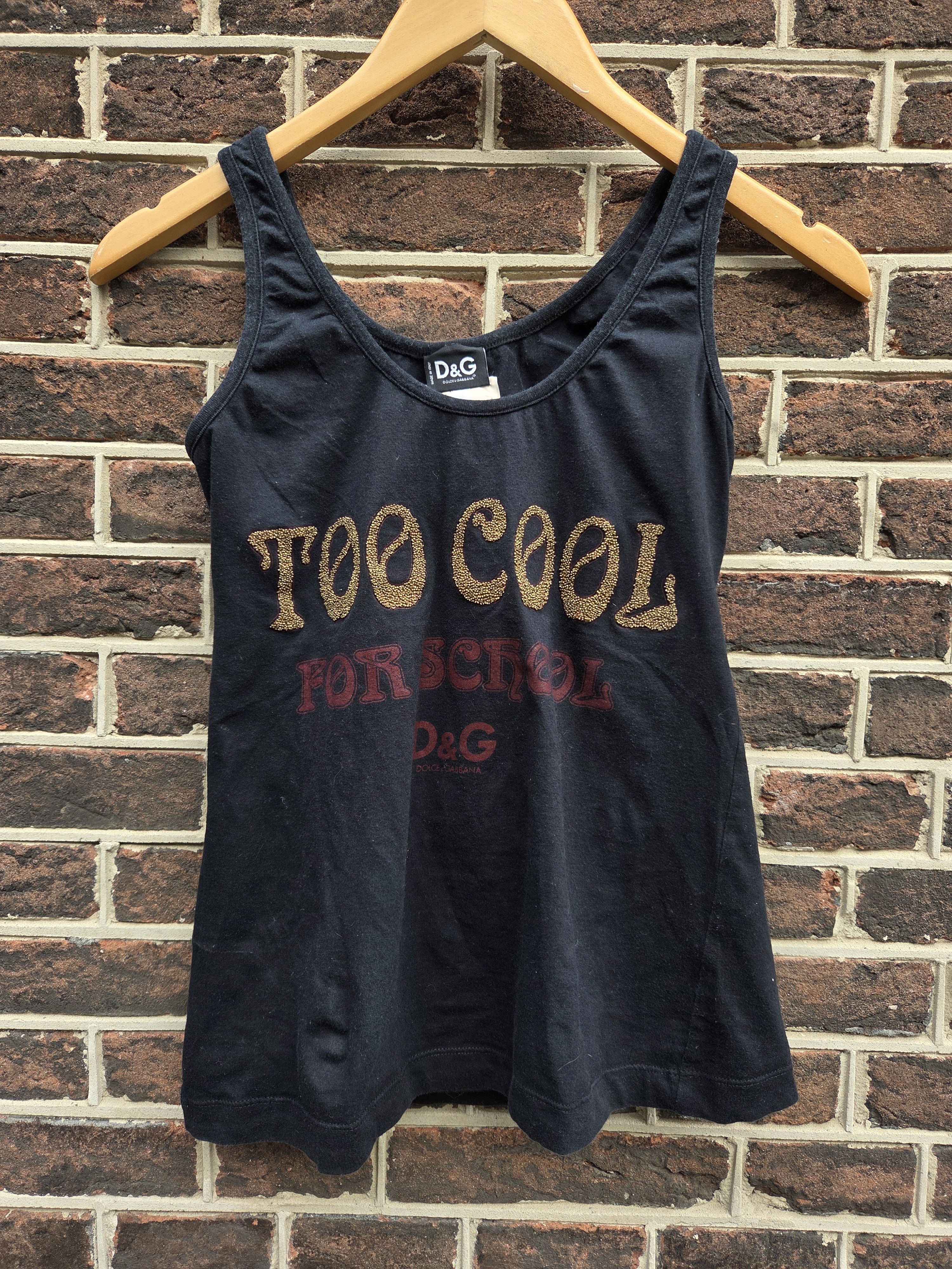 Dolce & Gabbana Dolce & Gabbana black "Too cool for school" top Size M / US 6-8 / IT 42-44 - 2 Thumbnail