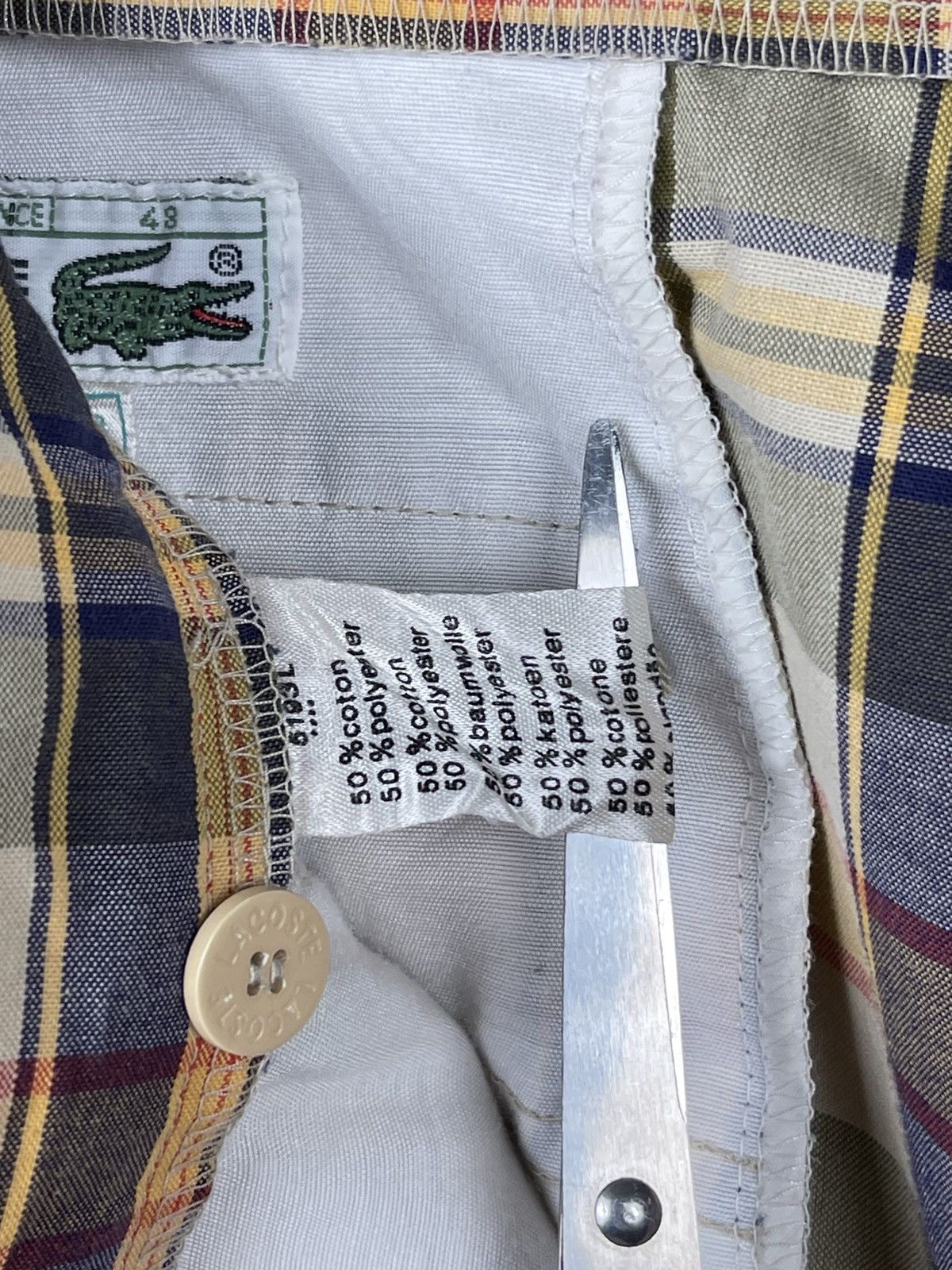 Lacoste Lacoste Chemise Vintage Checkered Shorts Men’s Size 48 Made In France Size US 34 / EU 50 - 14 Thumbnail