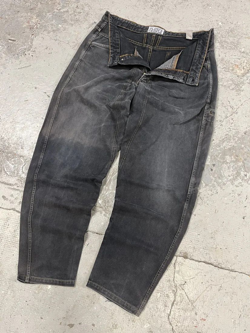 Marithe + Francois Girbaud × Vintage AW1987 Closed Stone Washed Denim Grey Pants Size US 34 / EU 50 - 6 Thumbnail