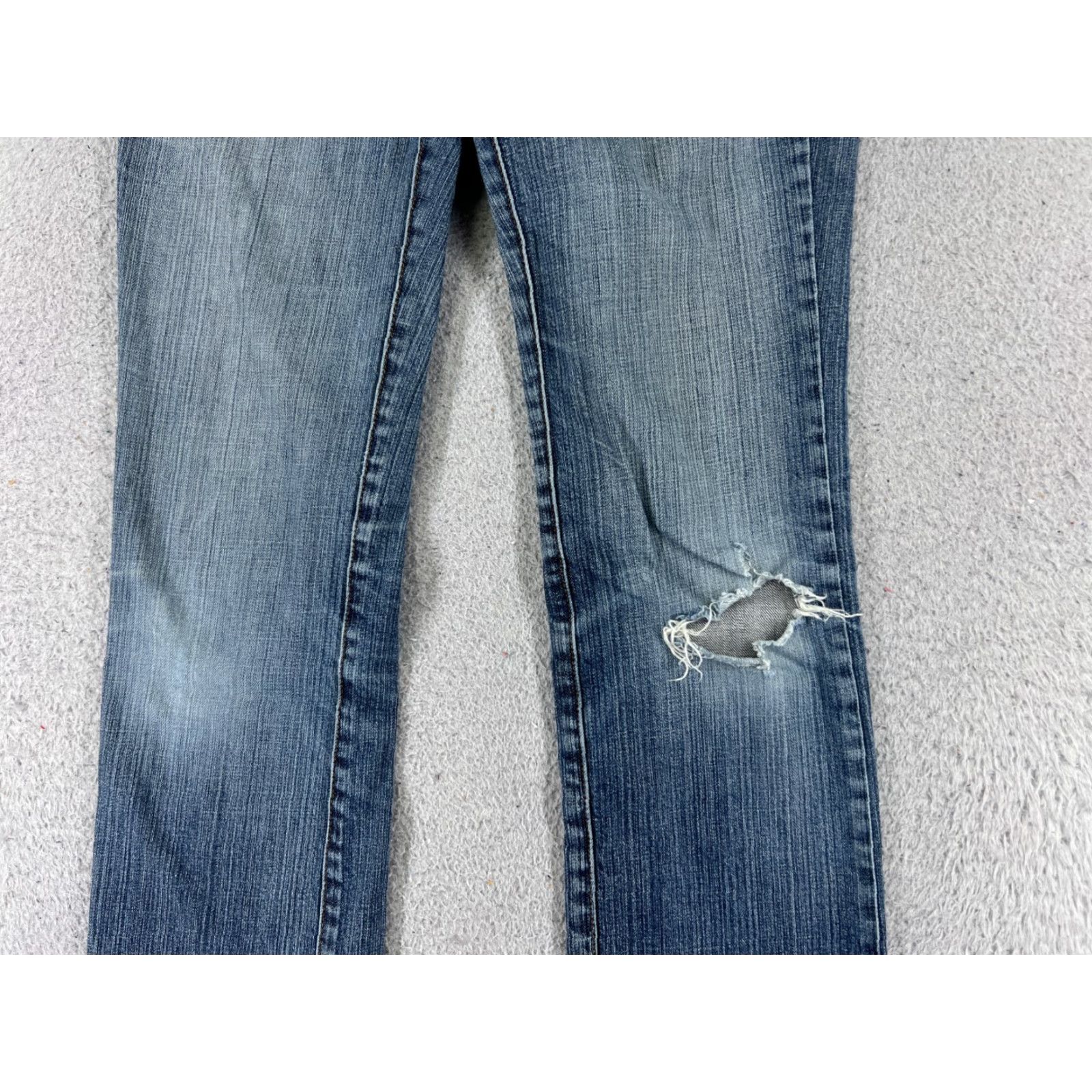 Vintage The Limited Jeans Women 2 Blue Denim Distressed Low Rise 26x30 Drew Cotton Size 26" / US 2 / IT 38 - 3 Thumbnail