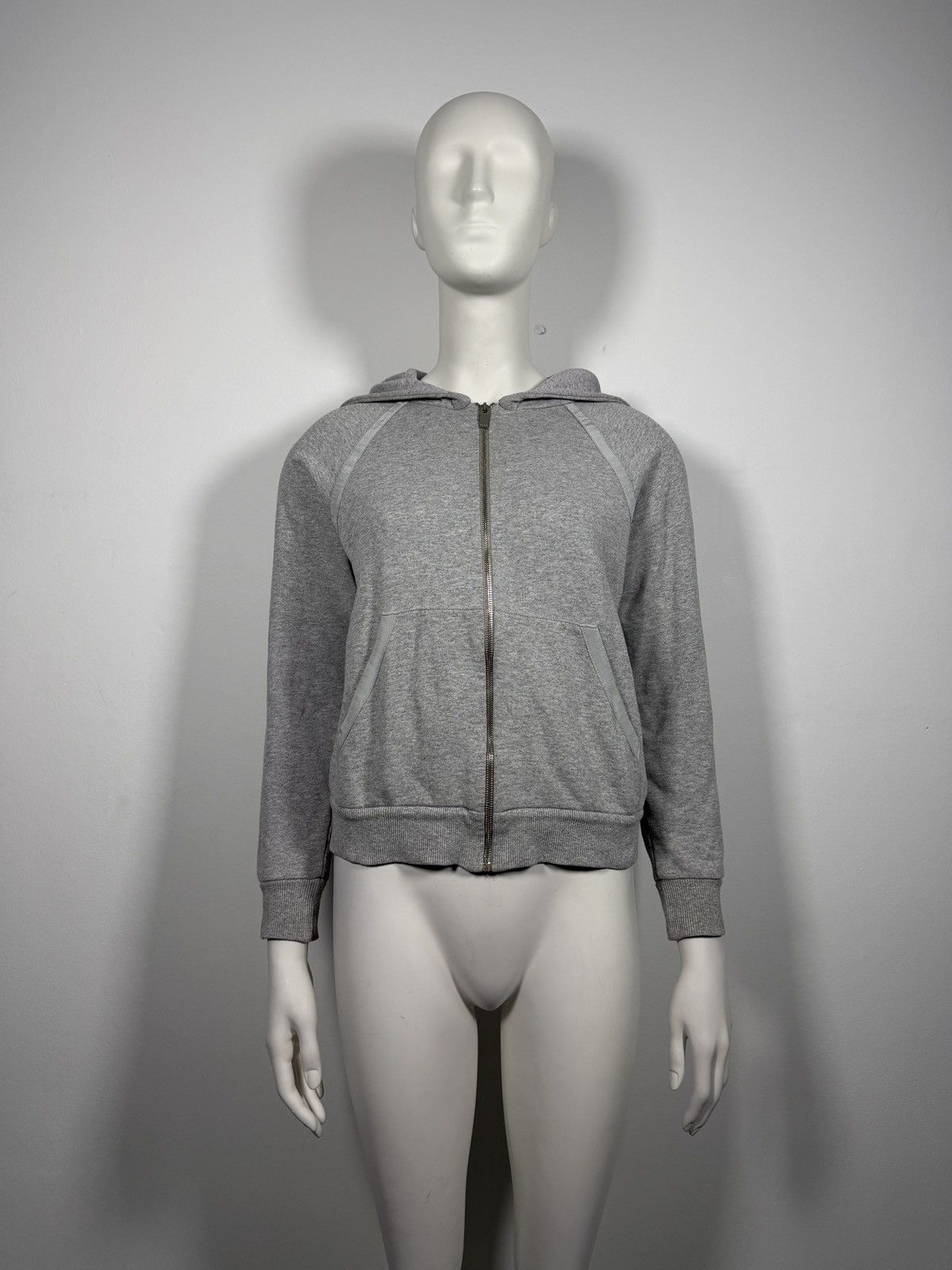 Saint Laurent S/S2013 Panelled Cotton Zip Raglan Hoodie Hedi