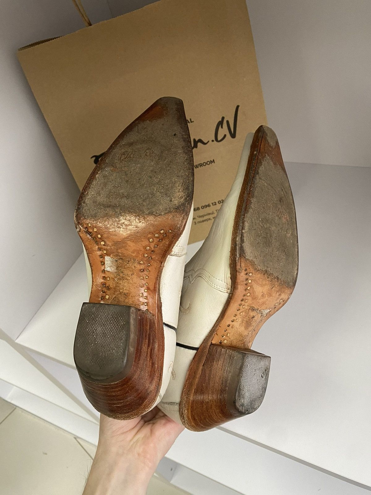 Cowboy Equipment × Vintage Vintage Buffalo Cowboy Western Womens Leather Boots Mexico Size US 7 / IT 37 - 19 Thumbnail