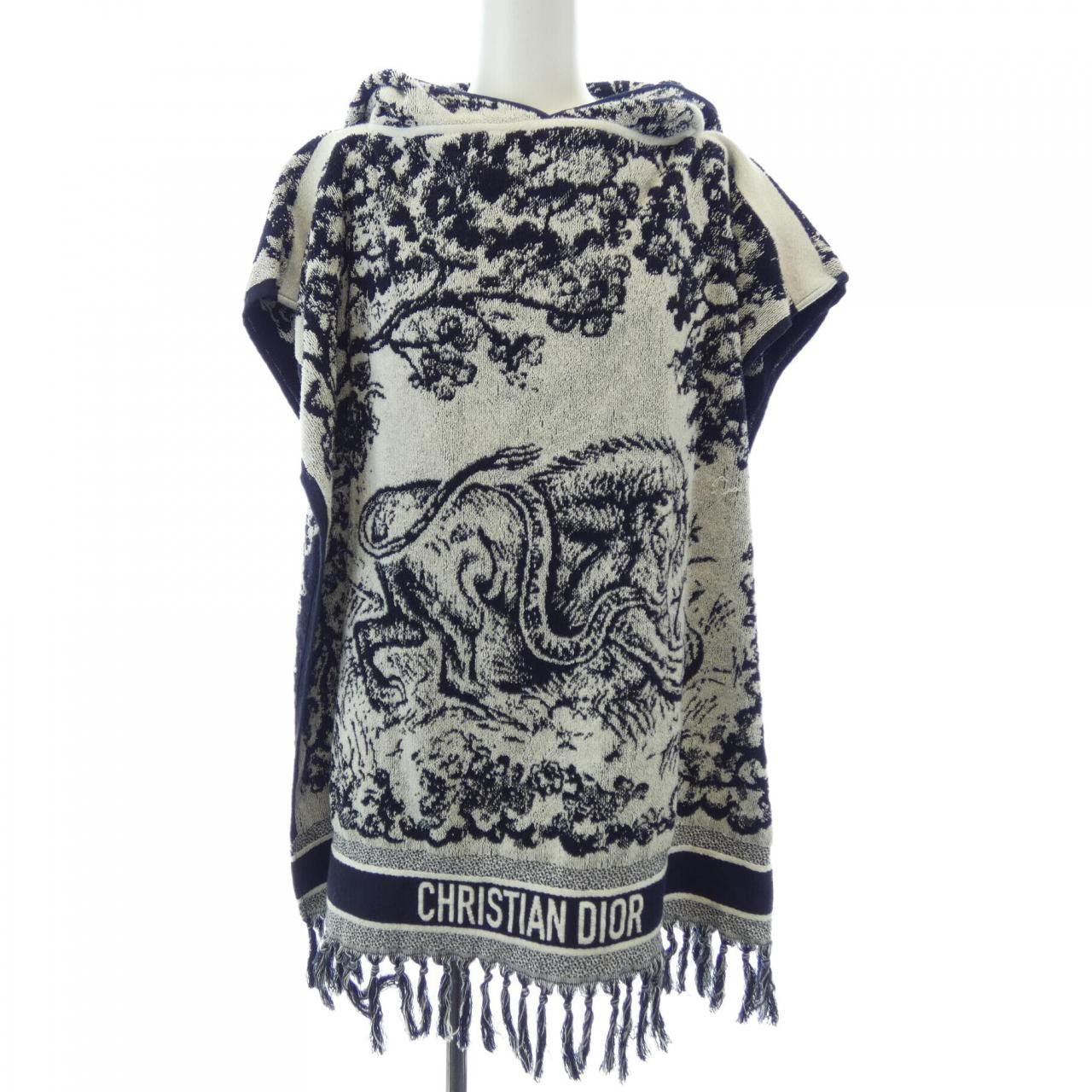 Dior Dior Christian Dior Toile de Jouy Sauvage Dioriviera Poncho Textile Outerwear 14JOU370I900 DUTY FREE for USA Size ONE SIZE - 1 Thumbnail