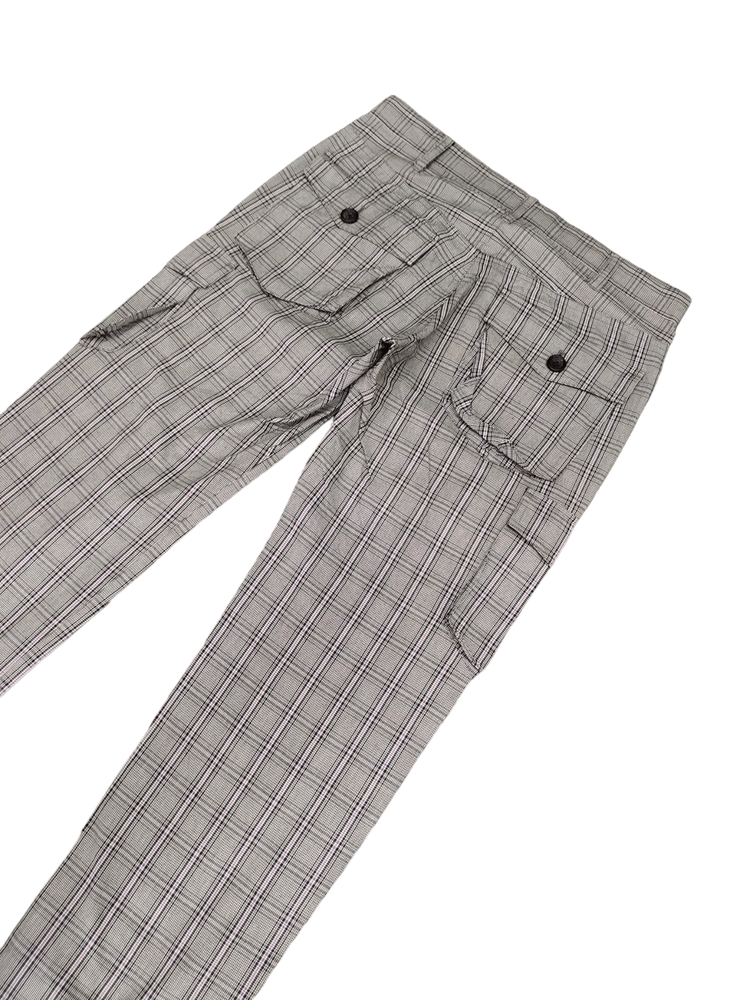 If Six Was Nine Boycott Checkered Plaid Cargo Pants Size US 31 - 17 Thumbnail