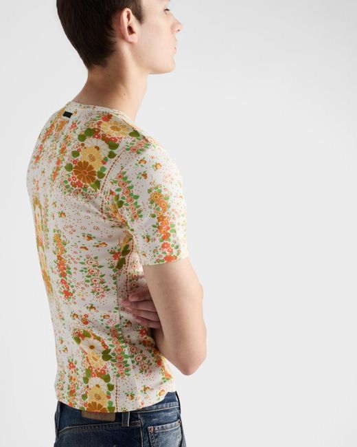 Prada $1,950 FW25 runway floral stretch top Size US L / EU 52-54 / 3 - 3 Thumbnail