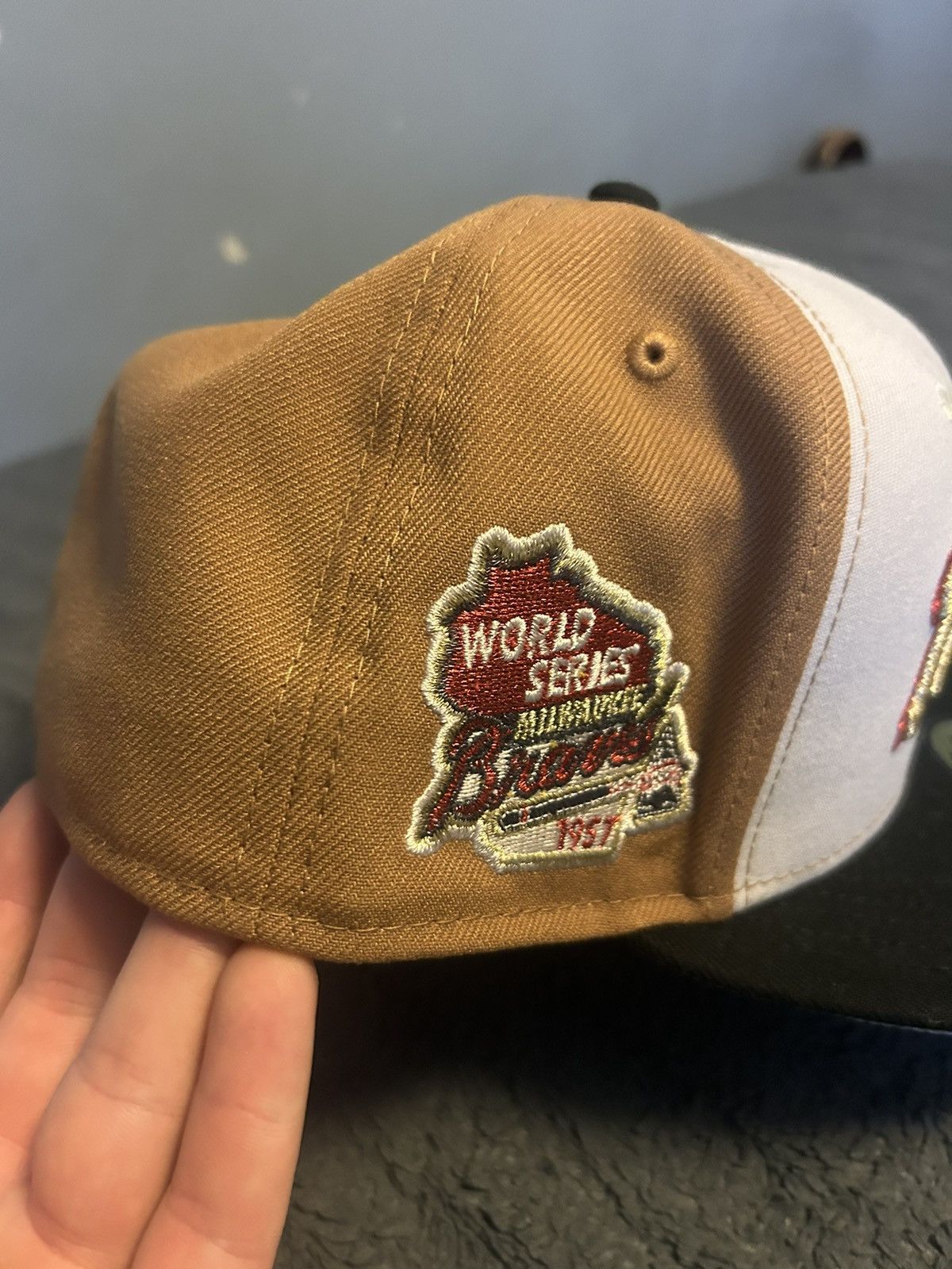 Designer × Nike Milwaukee Braves Fitted Size ONE SIZE - 3 Thumbnail