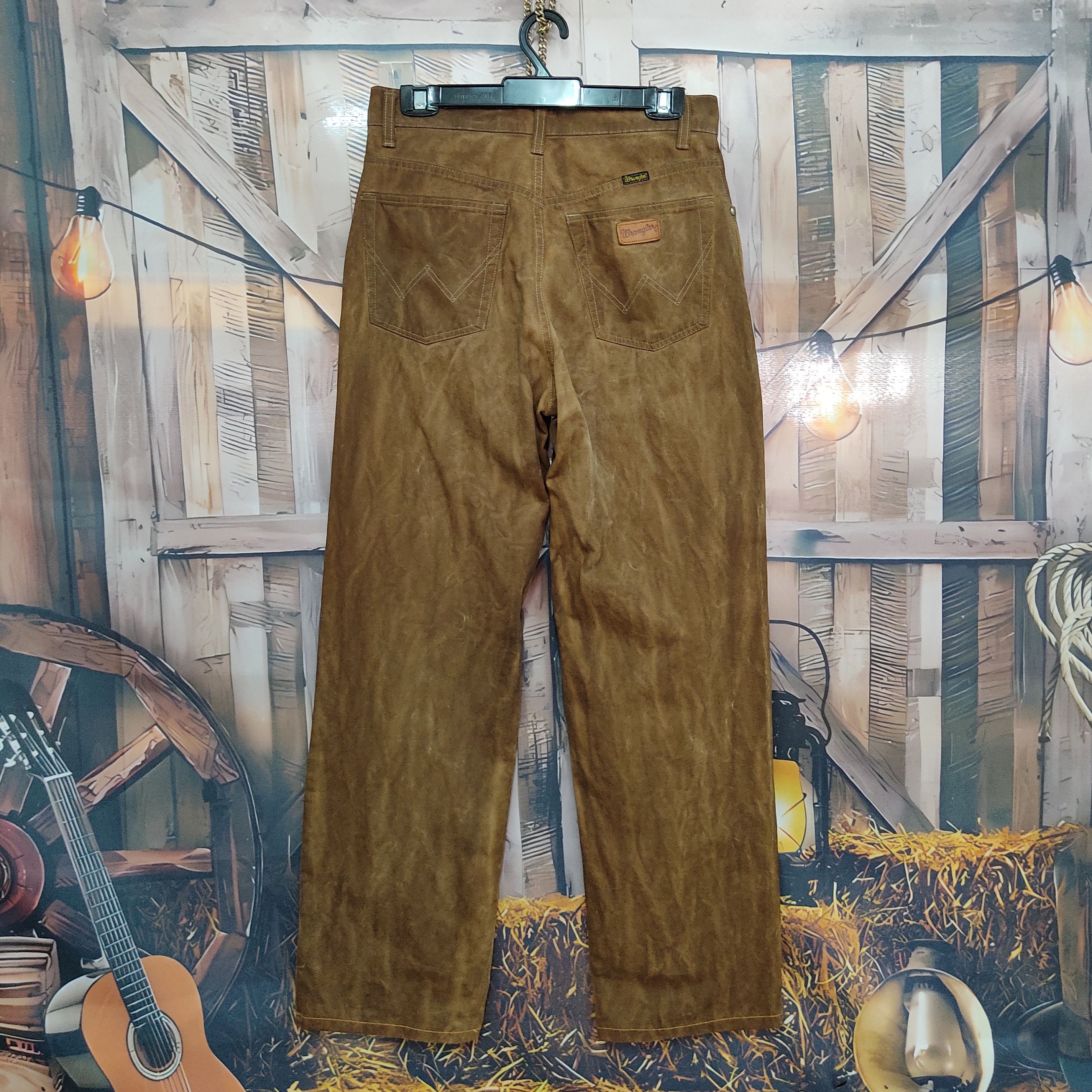 Wrangler Wrangler Blue Bell Rustic Brown Washed Denim Pants Size US 29 - 3 Thumbnail