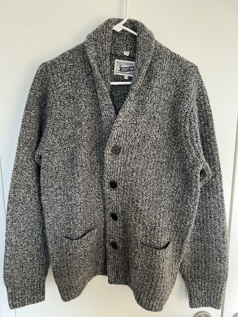 Schott Shawl Collar Cardigan Size US S / EU 44-46 / 1 - 1 Thumbnail