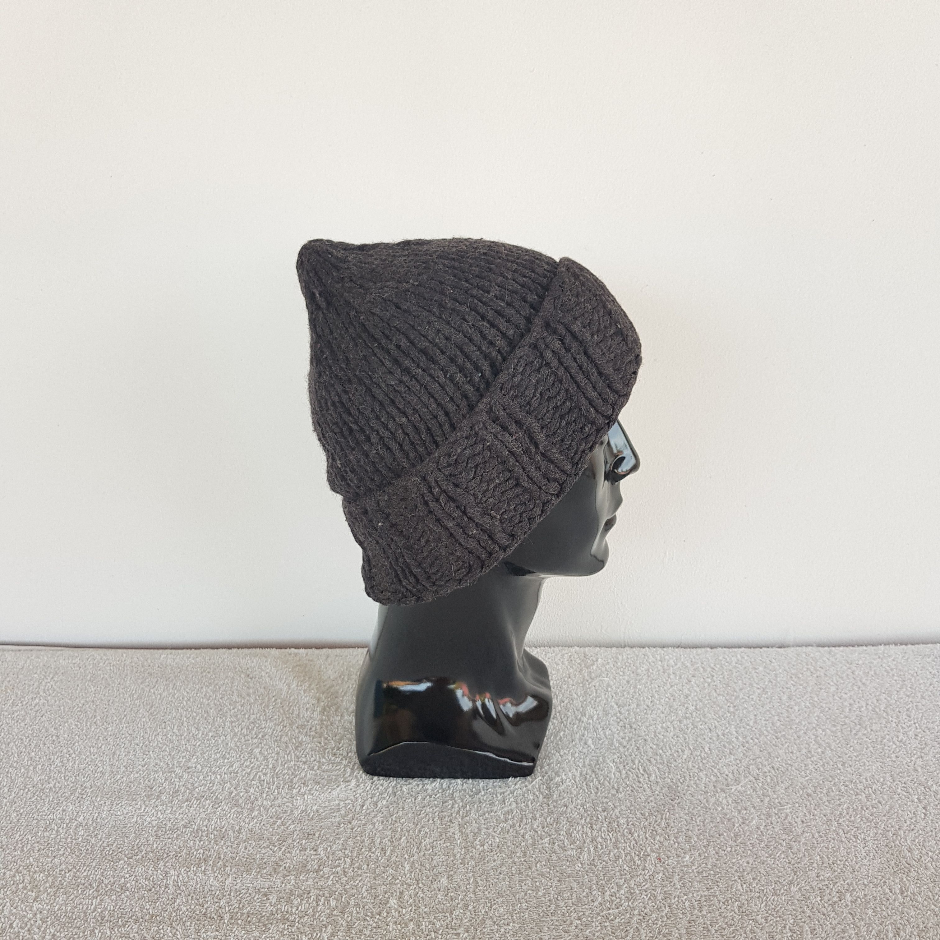 Homespun Knitwear Vintage J Crew Beanie Fair Isle Ribbed Knit Snow Caps Hats. Size ONE SIZE - 3 Thumbnail