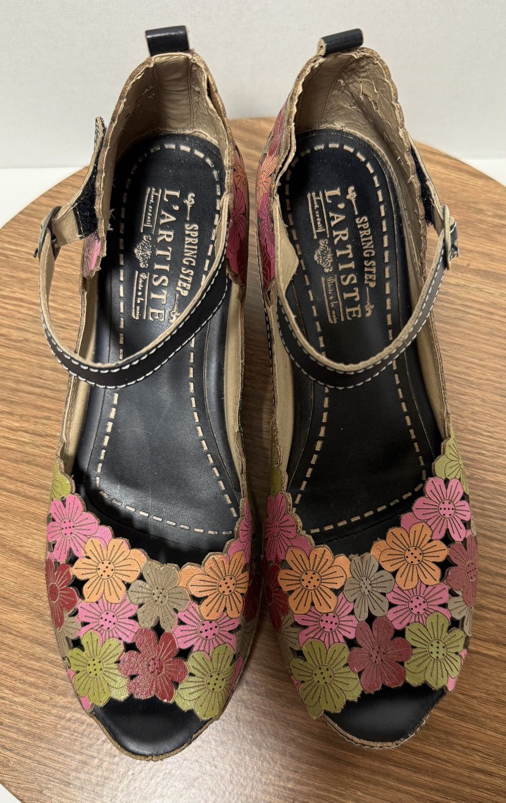 Other Spring Step L’Artiste Women Black/Multi Avnia Ankle Sandal Size US 11 / IT 41 - 10 Thumbnail