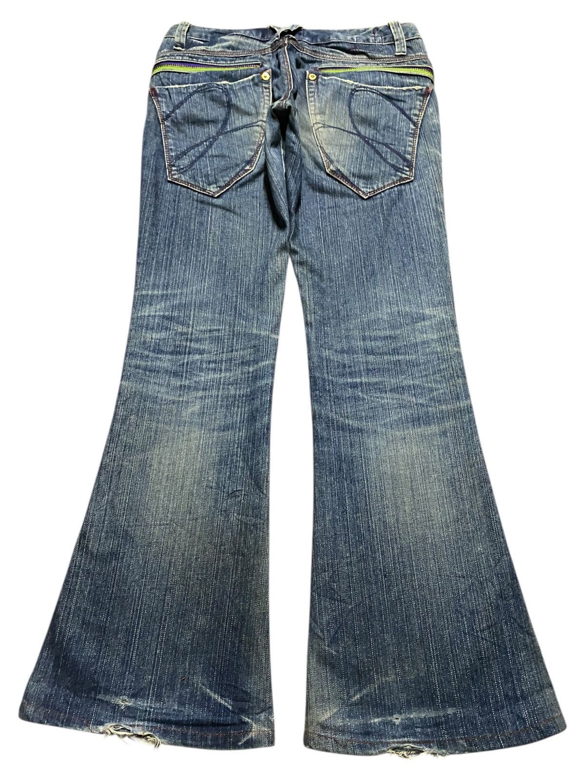 Vintage Japan Brand Made in Nippon Mud Wash Flare Jeans