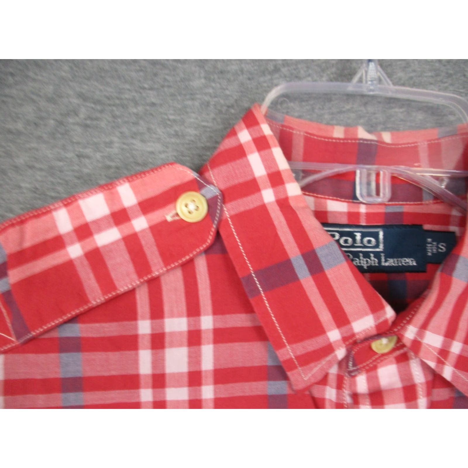 Polo Ralph Lauren VINTAGE Polo Ralph Lauren Shirt Small Red Plaid Western Shoulder Straps Size US S / EU 44-46 / 1 - 3 Thumbnail