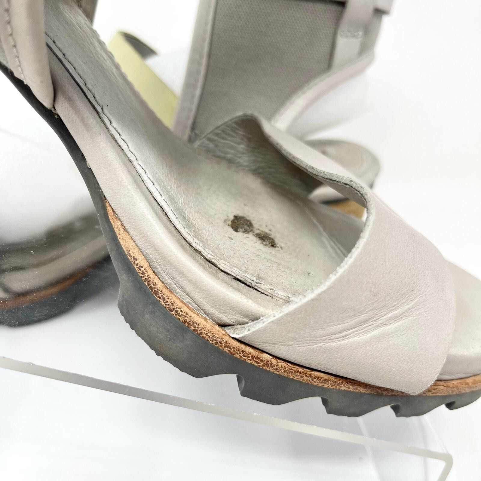 SOREL SOREL Sandals 9.5 Addington Cuff Heel Dove Grey Ankle Strap Size US 9.5 / IT 39.5 - 4 Thumbnail