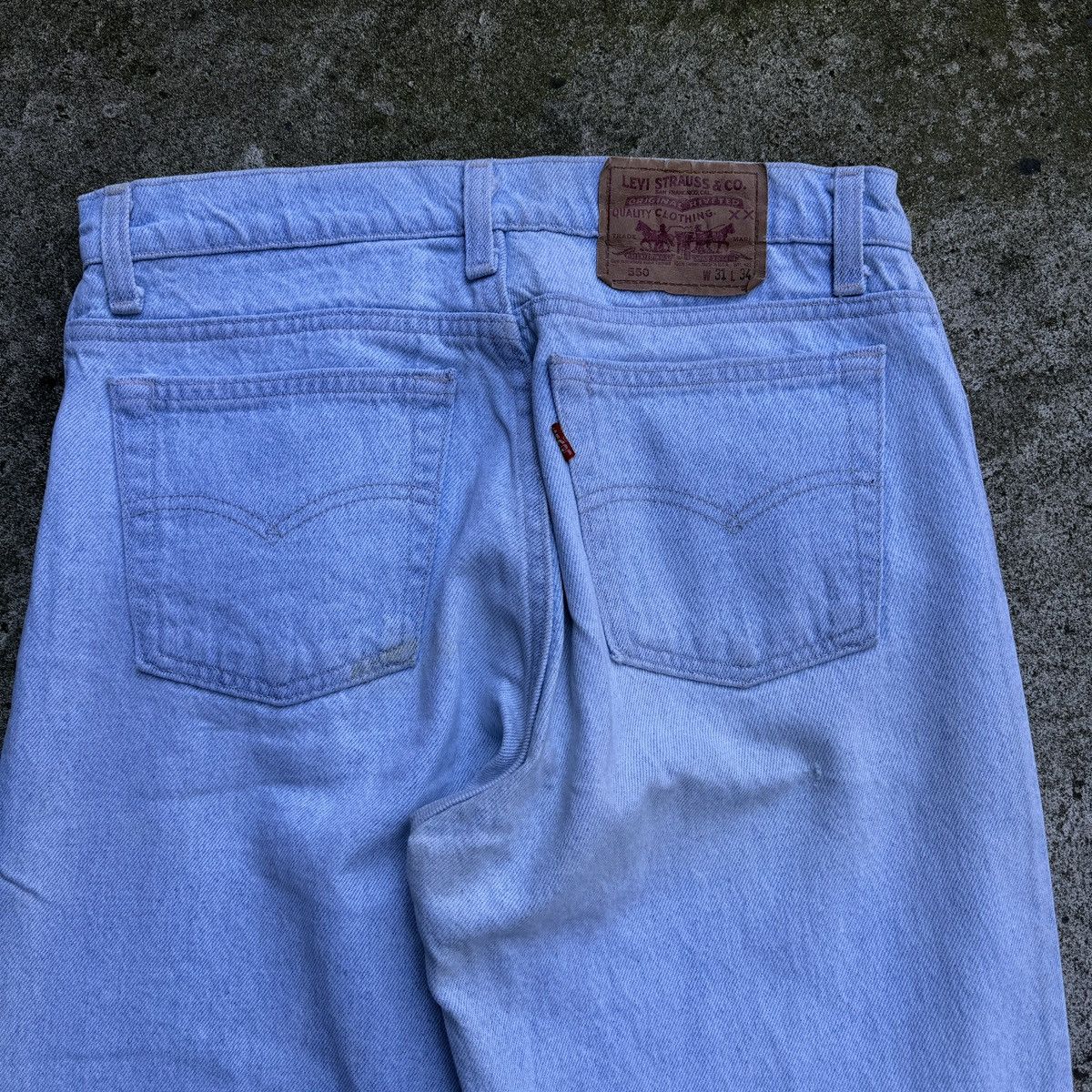 Levi's 90s Levi's 550 Light Wash Baggy Jeans ERD Grunge Chrome Size US 30 / EU 46 - 10 Thumbnail