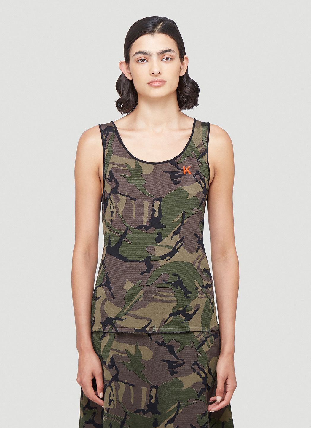 Kwaidan Editions Camouflage-Print Tank Top Size S / US 4 / IT 40 - 1 Thumbnail