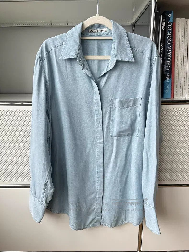 Acne Studios Acne Studios Blue Pure Cotton Shirt Size XXS / US 00 / IT 34 - 1 Thumbnail