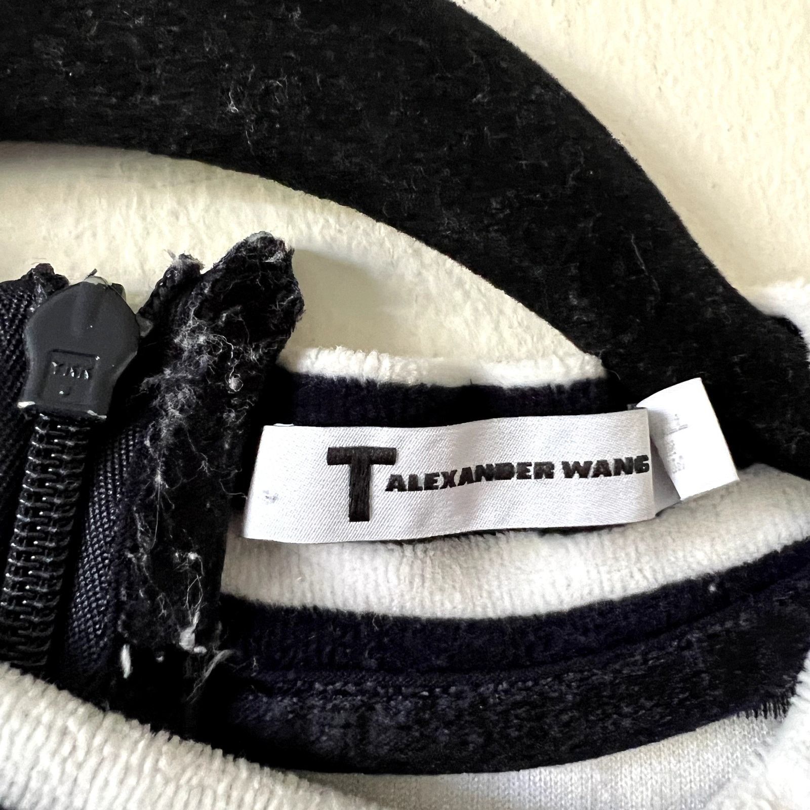 Alexander Wang Alexander Wang Velvet Mock Neck Top Navy white size S C10 Size S / US 4 / IT 40 - 3 Thumbnail