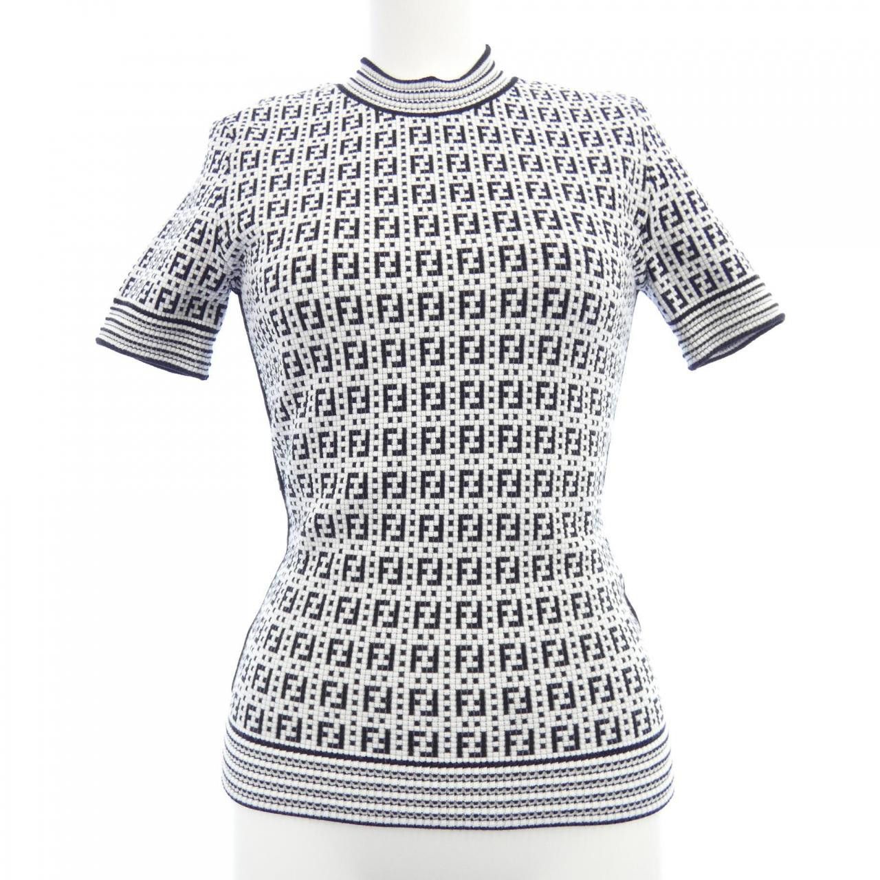 Fendi Fendi Fendi FF Motif Knit Textile Tops FZX649AF4U DUTY FREE for USA Size ONE SIZE - 1 Thumbnail