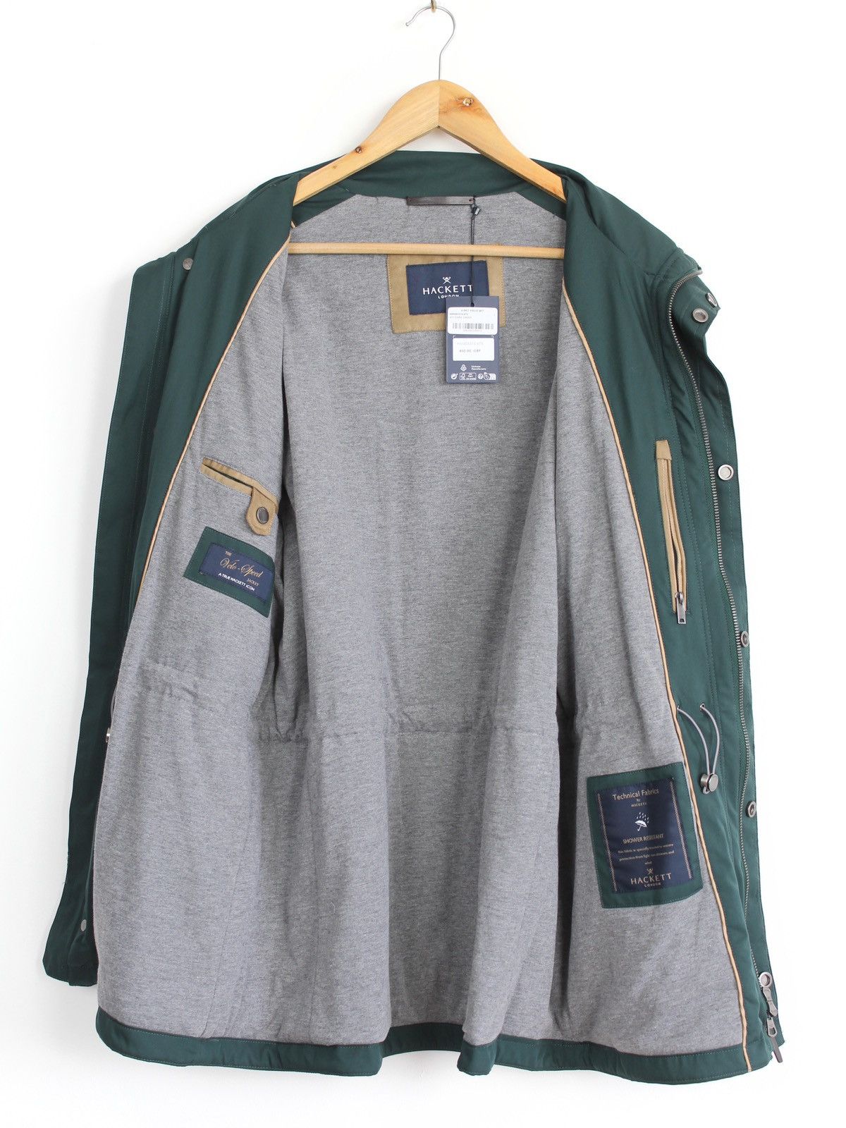 Hackett Hackett £450 Lightweight Green Waterproof Jacket Size US L / EU 52-54 / 3 - 7 Thumbnail
