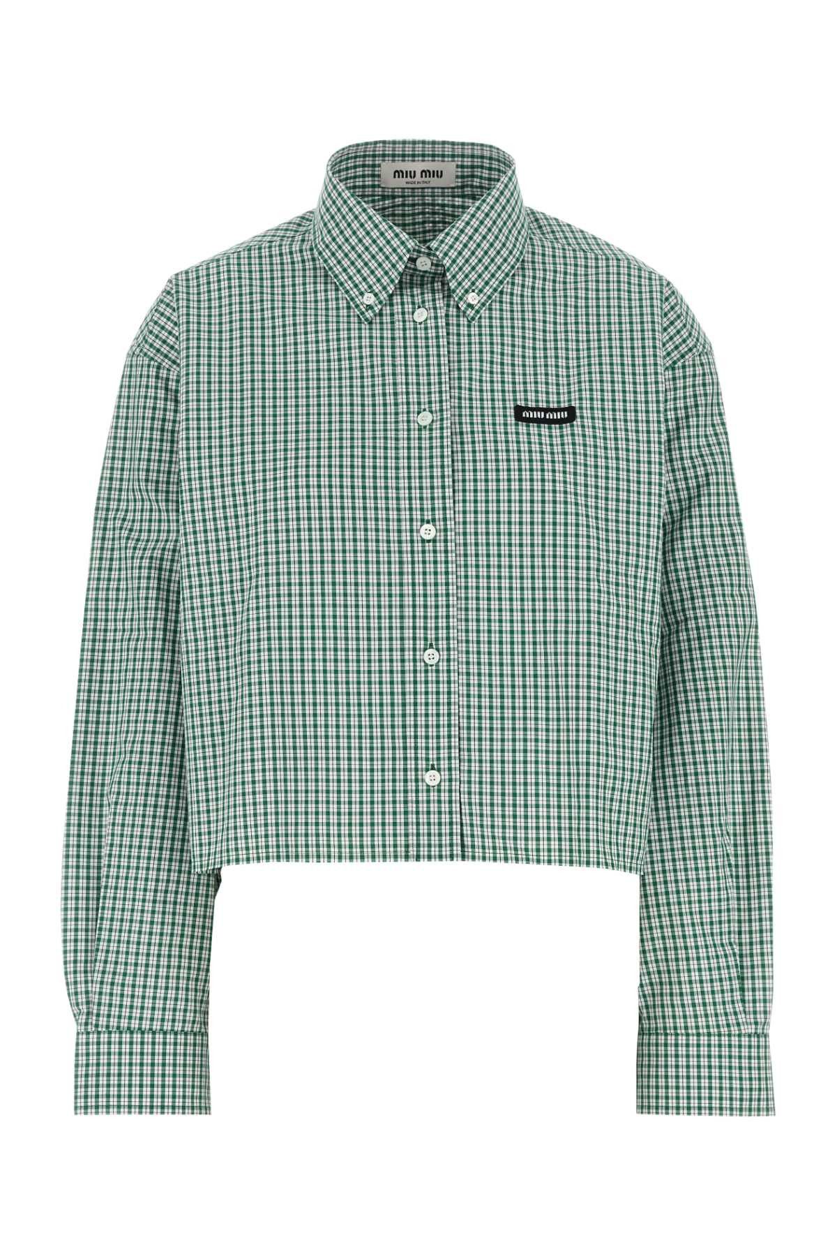 Miu Miu Embroidered Cotton Shirt Size M / US 6-8 / IT 42-44 - 1 Thumbnail