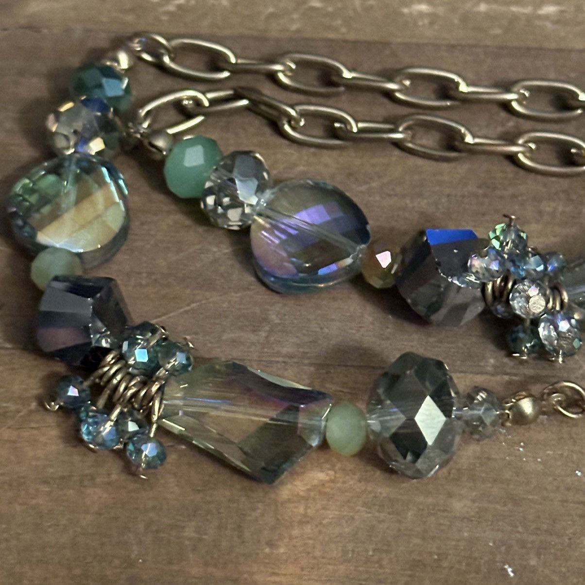 Other Aurora Borealis crystal bead chain necklace Size ONE SIZE - 3 Thumbnail