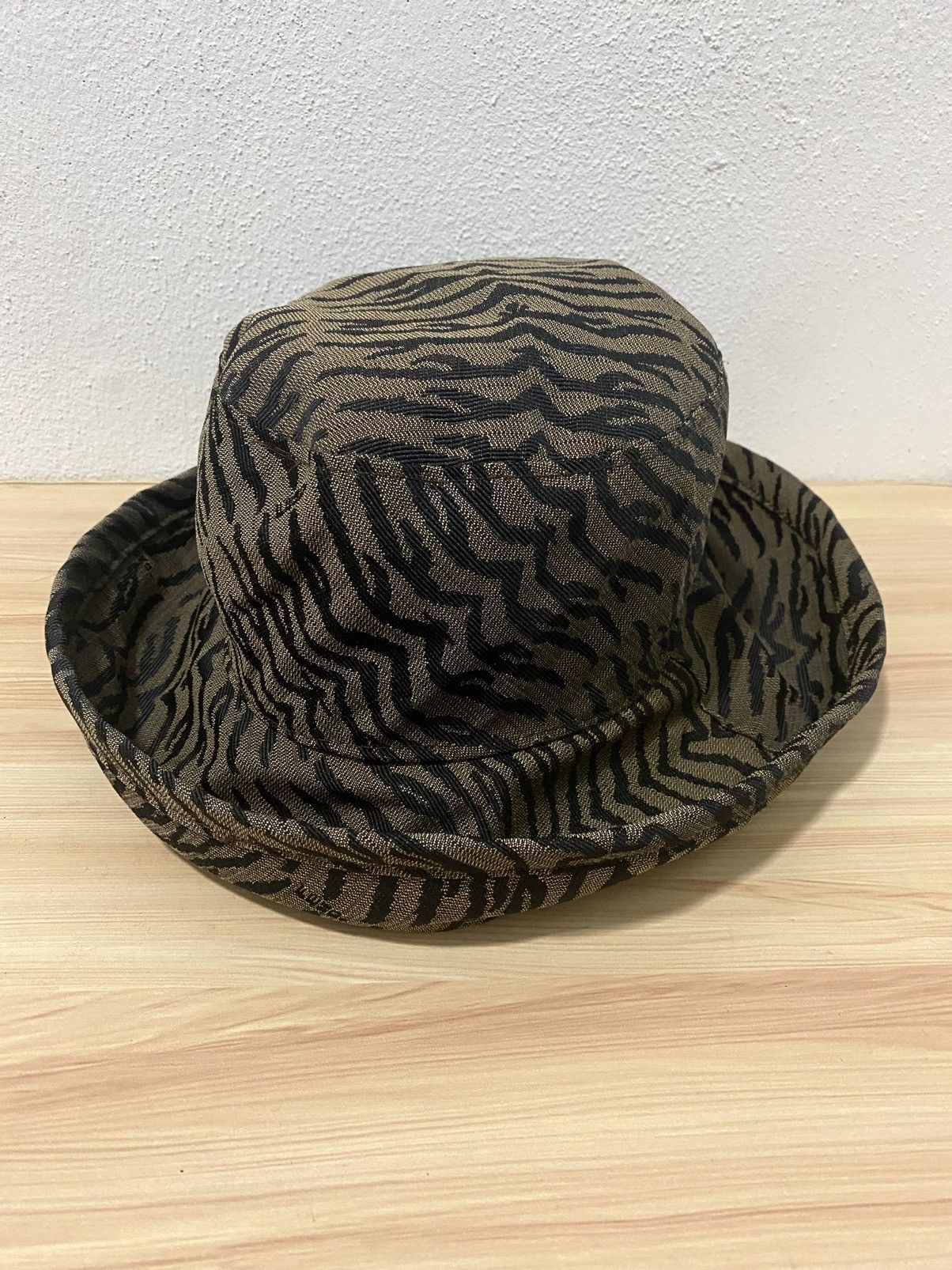 Fendi Rare Vintage Vintage Fendi Zebra Stripes Bucket Hat Grailed