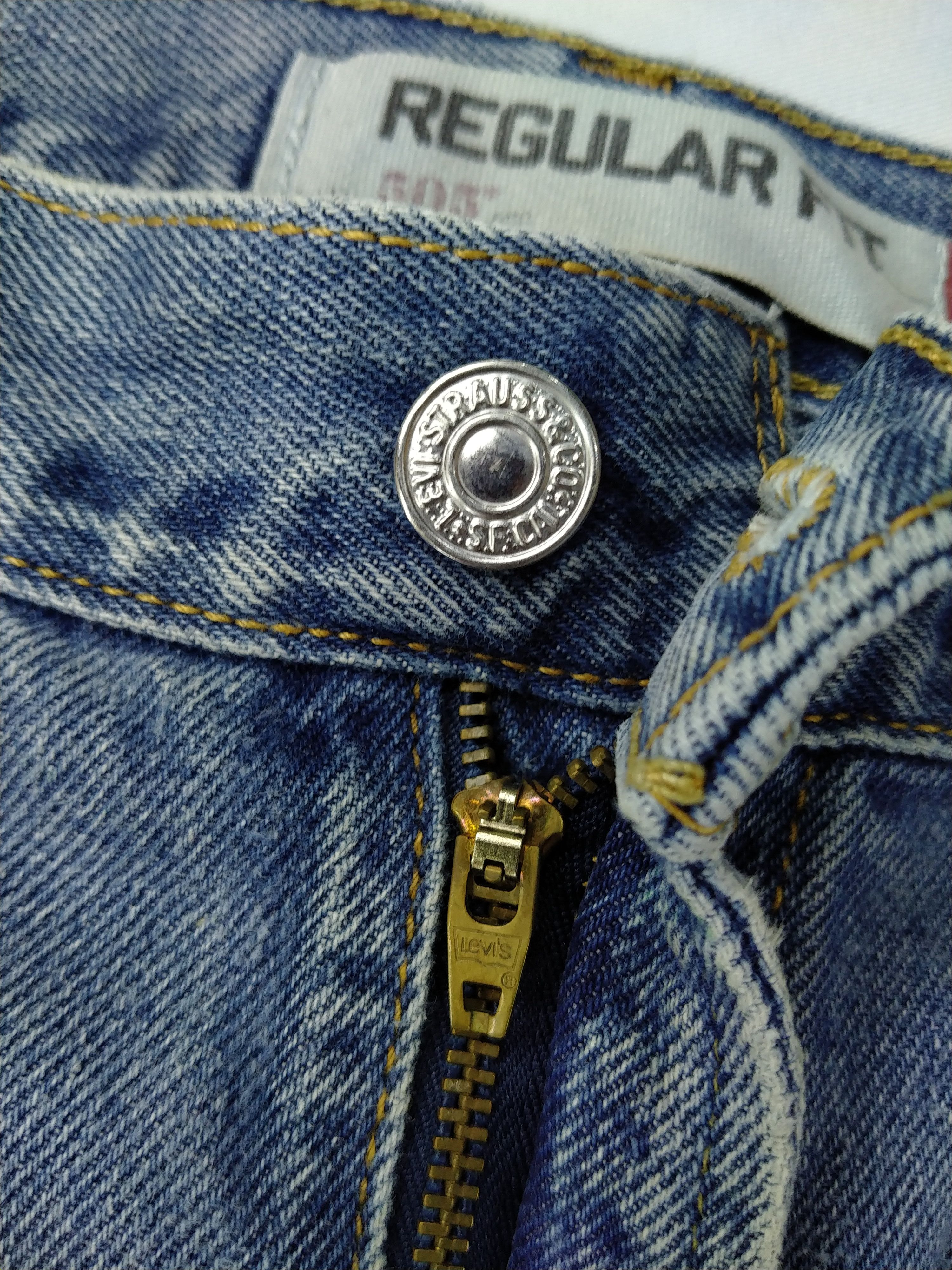 Levi's Vintage Levi's 505 Regular Fit Denim 34 x 32 -JN498 Size US 34 / EU 50 - 8 Thumbnail