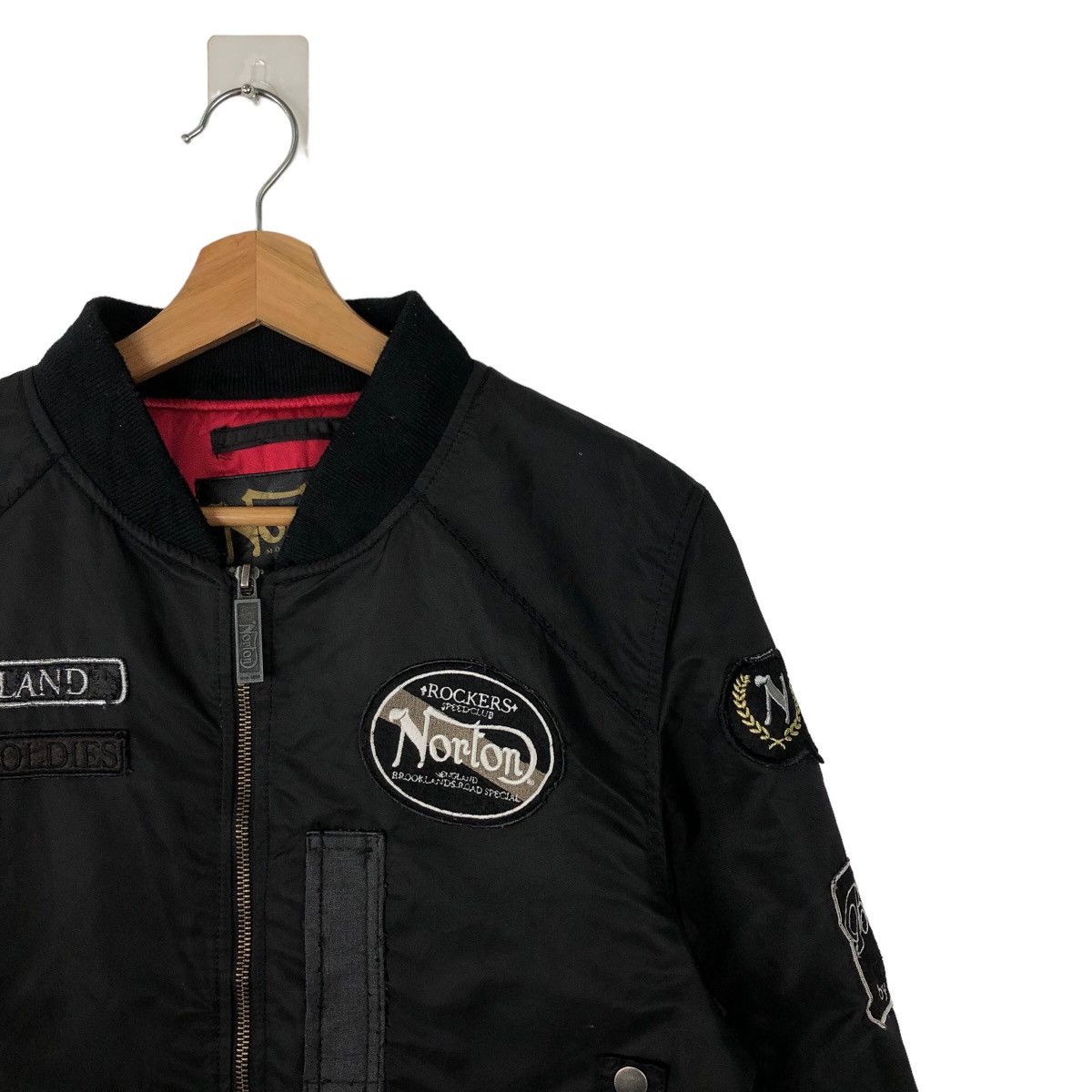 Japanese Brand 🔥90s VINTAGE SOFT LEATHER BOMBER JACKET NOTRON RACING STYLE Size US M / EU 48-50 / 2 - 5 Thumbnail