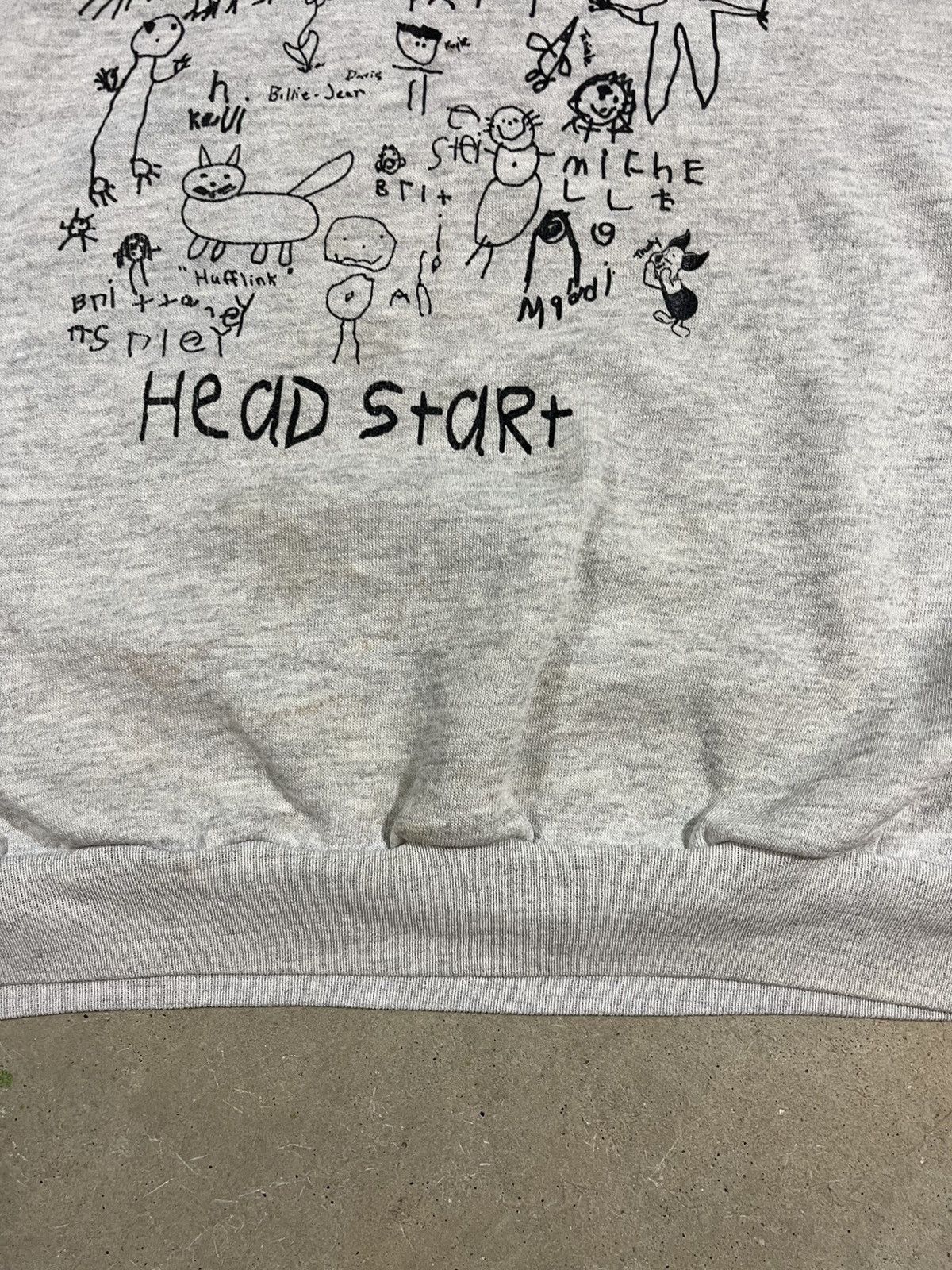 Vintage Vintage 90s Childrens Art Crewneck Sweatshirt Heather Gray Size US XL / EU 56 / 4 - 4 Thumbnail