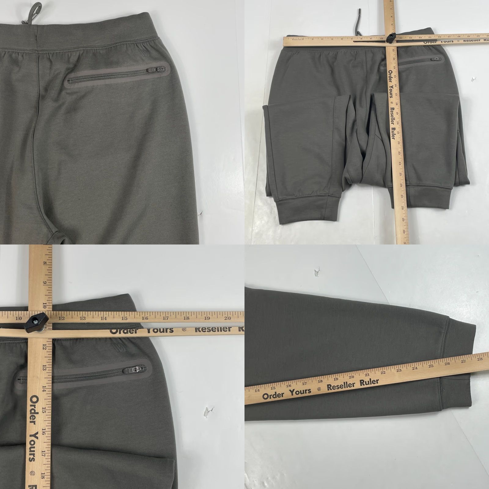 Vintage VRST Sweatpants Mens M Green Relaxed Tapered Leg Lined Workout Gym Stretch Activewear Casual Travel Pockets Elastic Waist Size US 31 - 8 Thumbnail