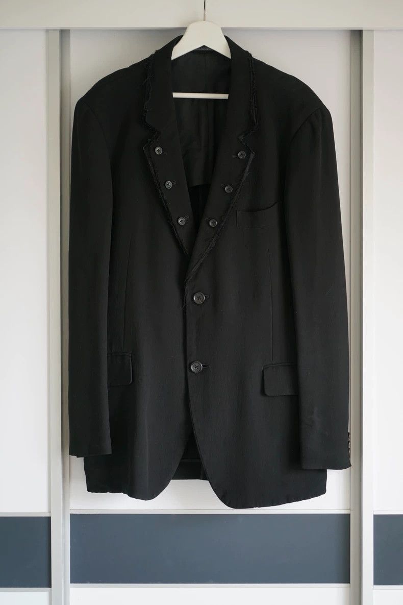 Yohji Yamamoto Yohji Yamamoto 11ss floral silk collar double suit-2505 Size US M / EU 48-50 / 2 - 1 Thumbnail