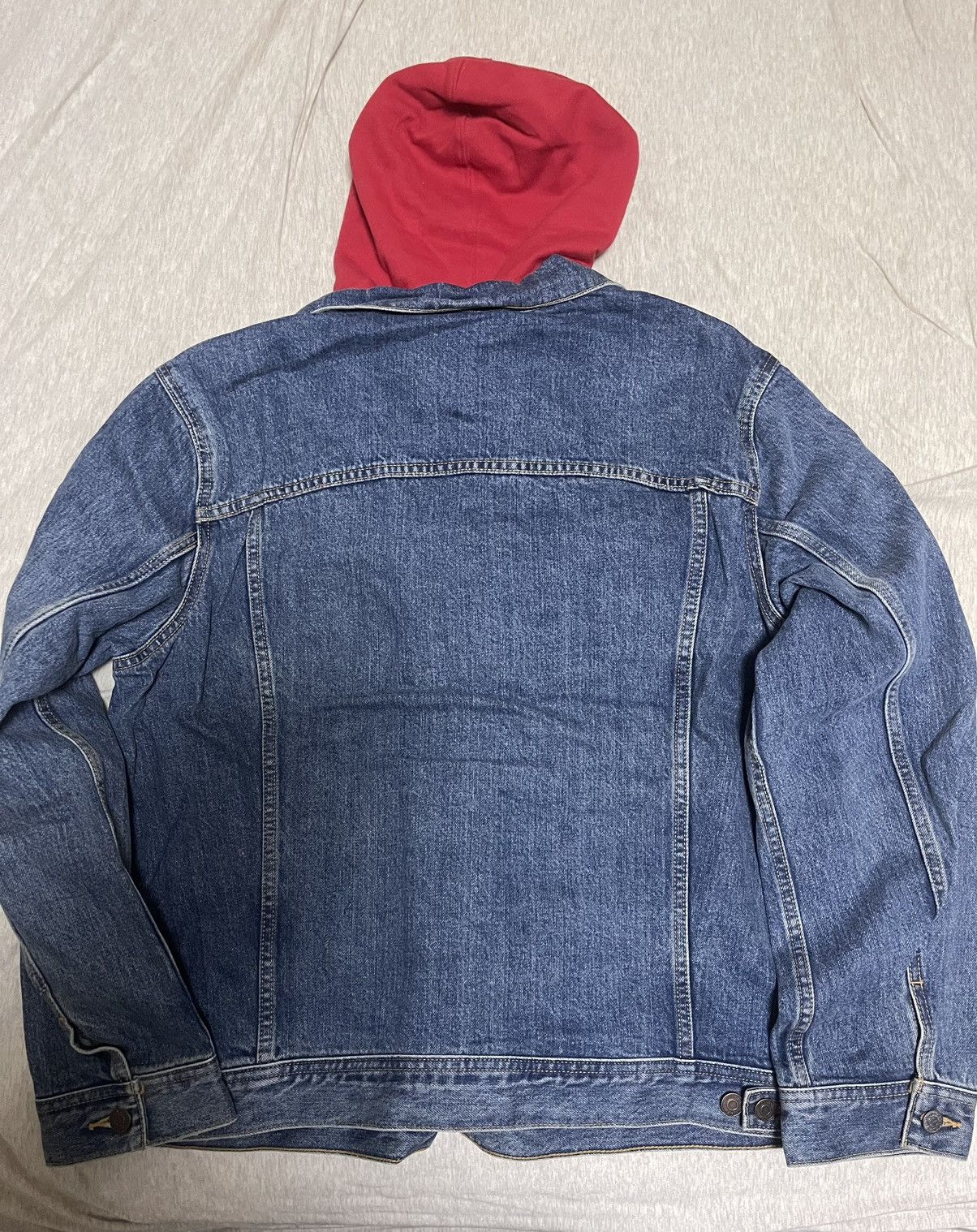 Levi's × Supreme Supreme Levi's fleece hooded Trucker Jacket blue Size US XL / EU 56 / 4 - 2 Thumbnail