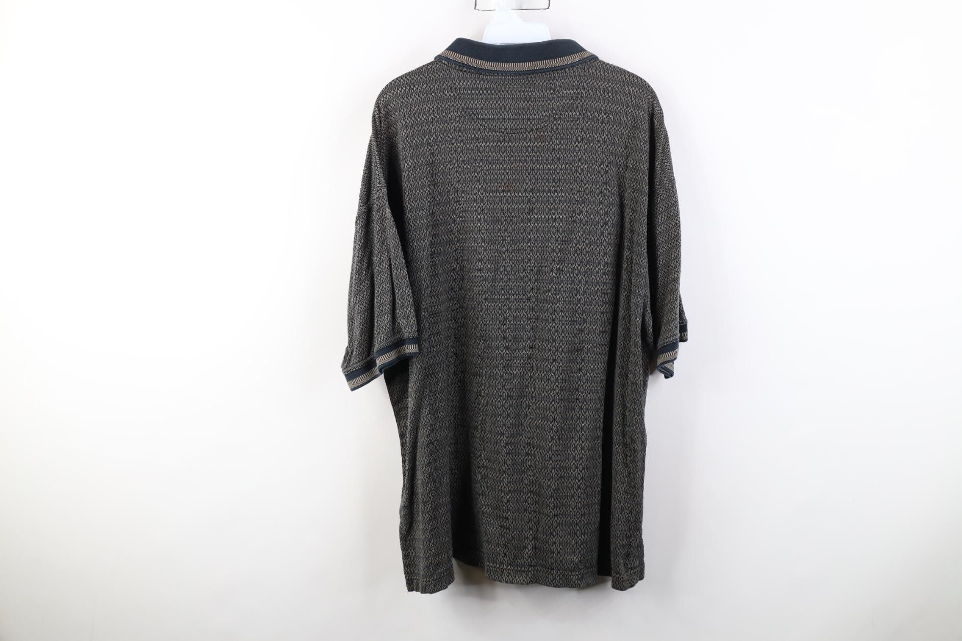 Vintage Vintage 90s Streetwear Geometric Knit Golf Polo Shirt Size US XL / EU 56 / 4 - 11 Thumbnail