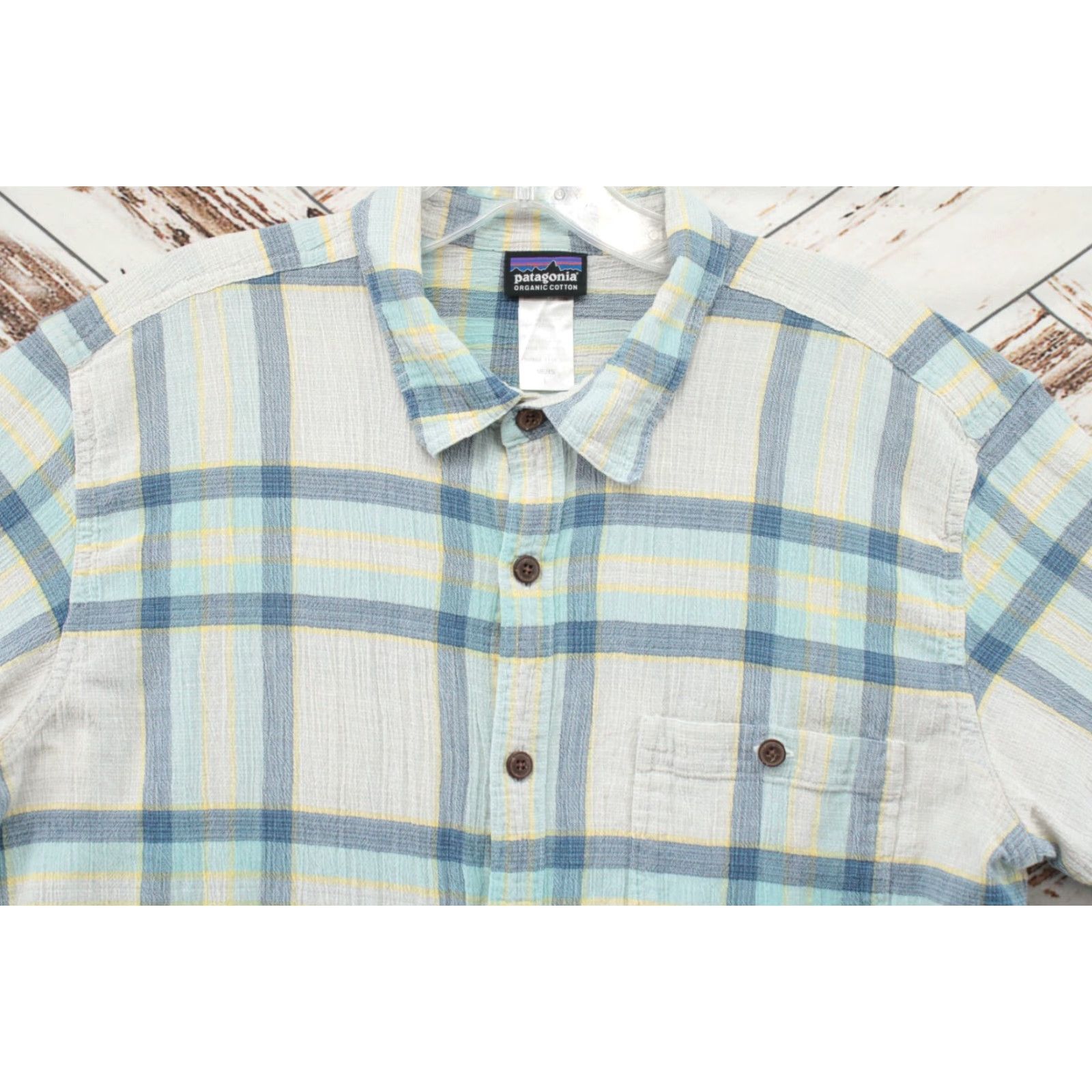 Patagonia Patagonia Yarn-Dye Shirt Mens Large Blue Plaid Button-Up Organic Cotton Preppy Shirt Size US L / EU 52-54 / 3 - 4 Thumbnail