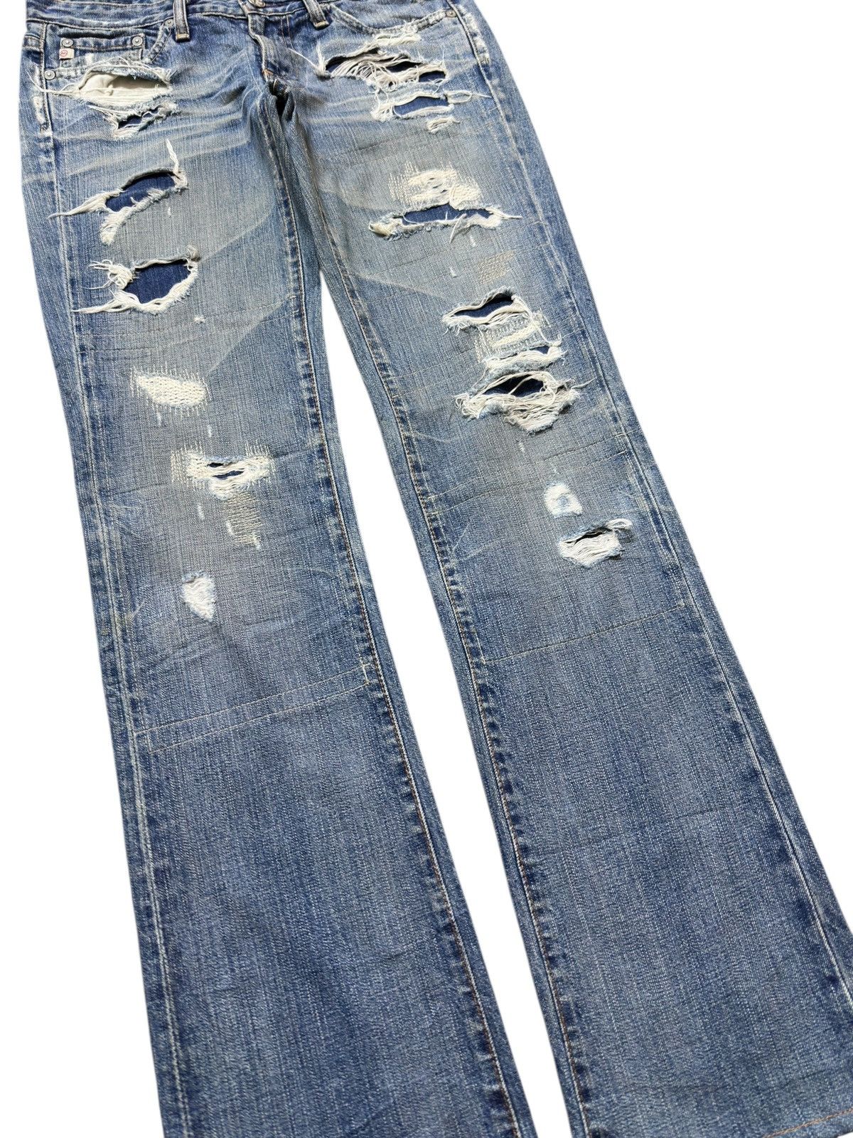 Vintage Adriano Goldschmied Ripped Grunge Distressed Denim