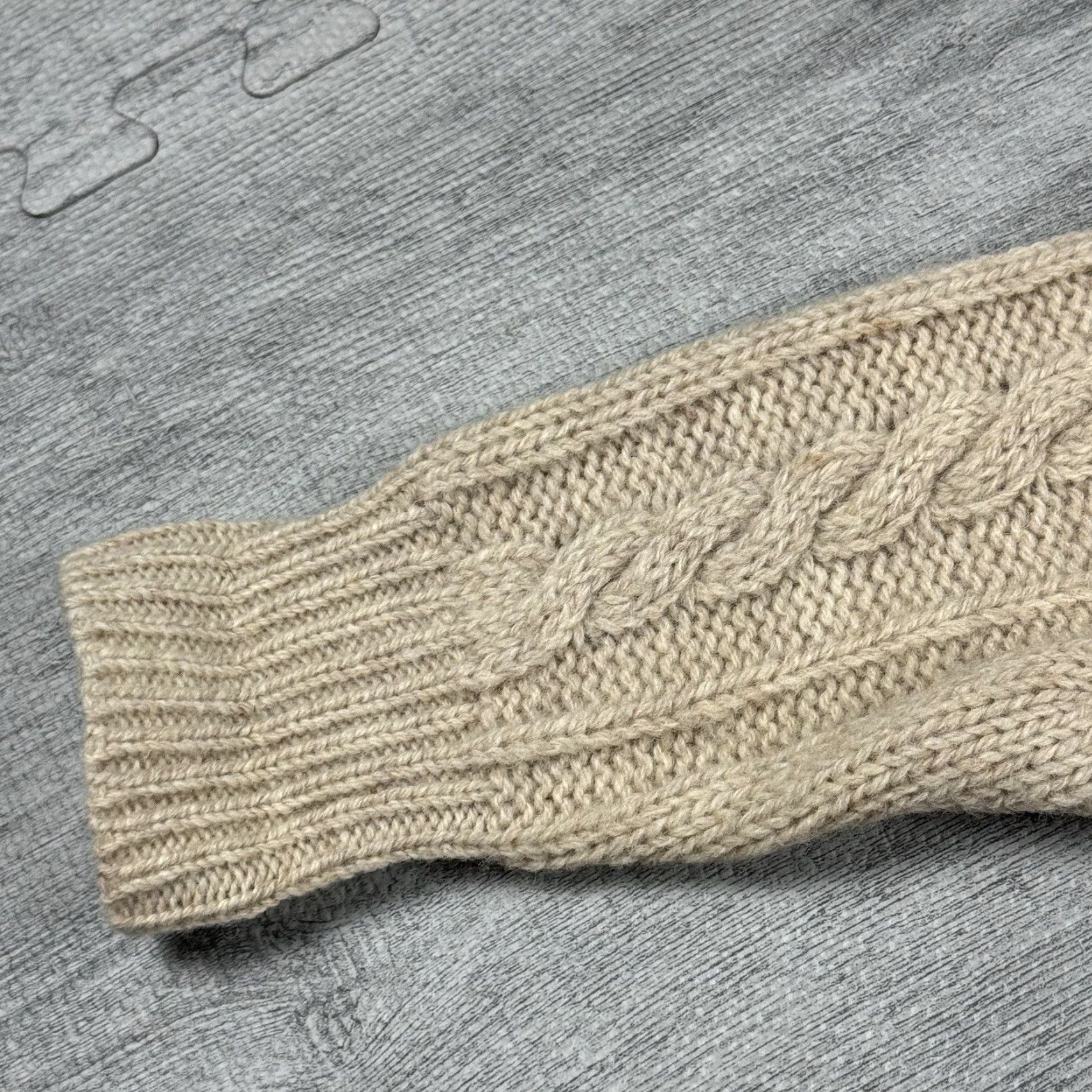 Orvis VINTAGE Orvis Men’s Wool Cable Knit Shawl Collar Cardigan L Fall Winter Brown Solid Size US L / EU 52-54 / 3 - 4 Thumbnail