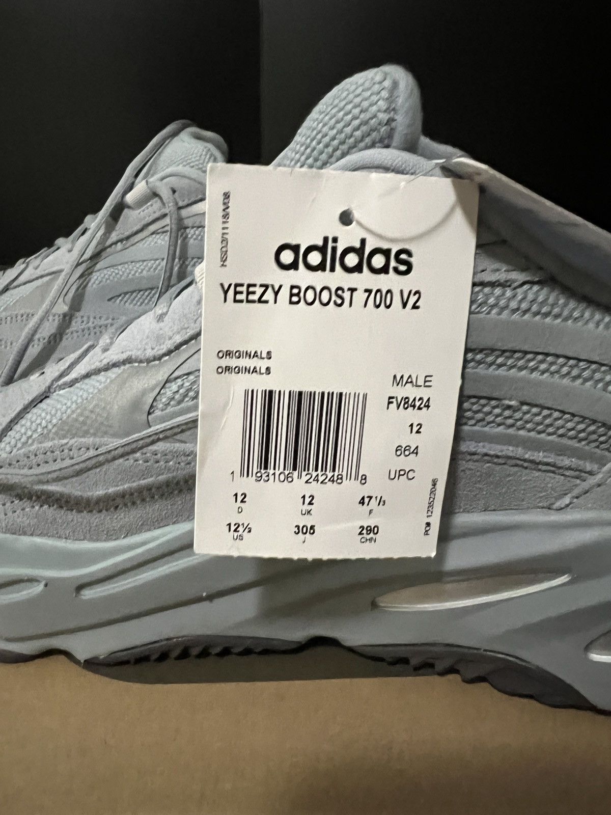 Yeezy Adidas Yeezy Boost 700 V2 Hospital Blue Size US 12.5 / EU 45-46 - 2 Thumbnail
